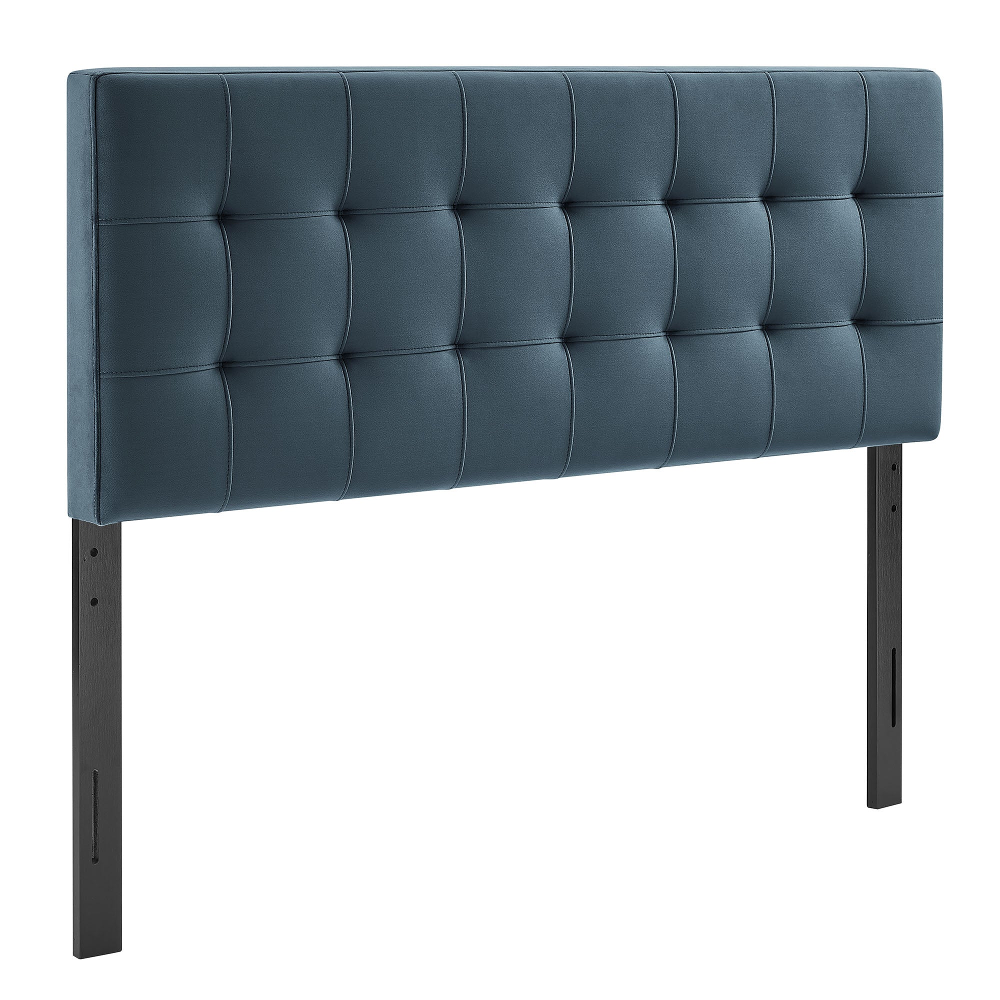 Lily Stain-Resistant Performance Velvet Queen Size Headboard, Cadet Blue