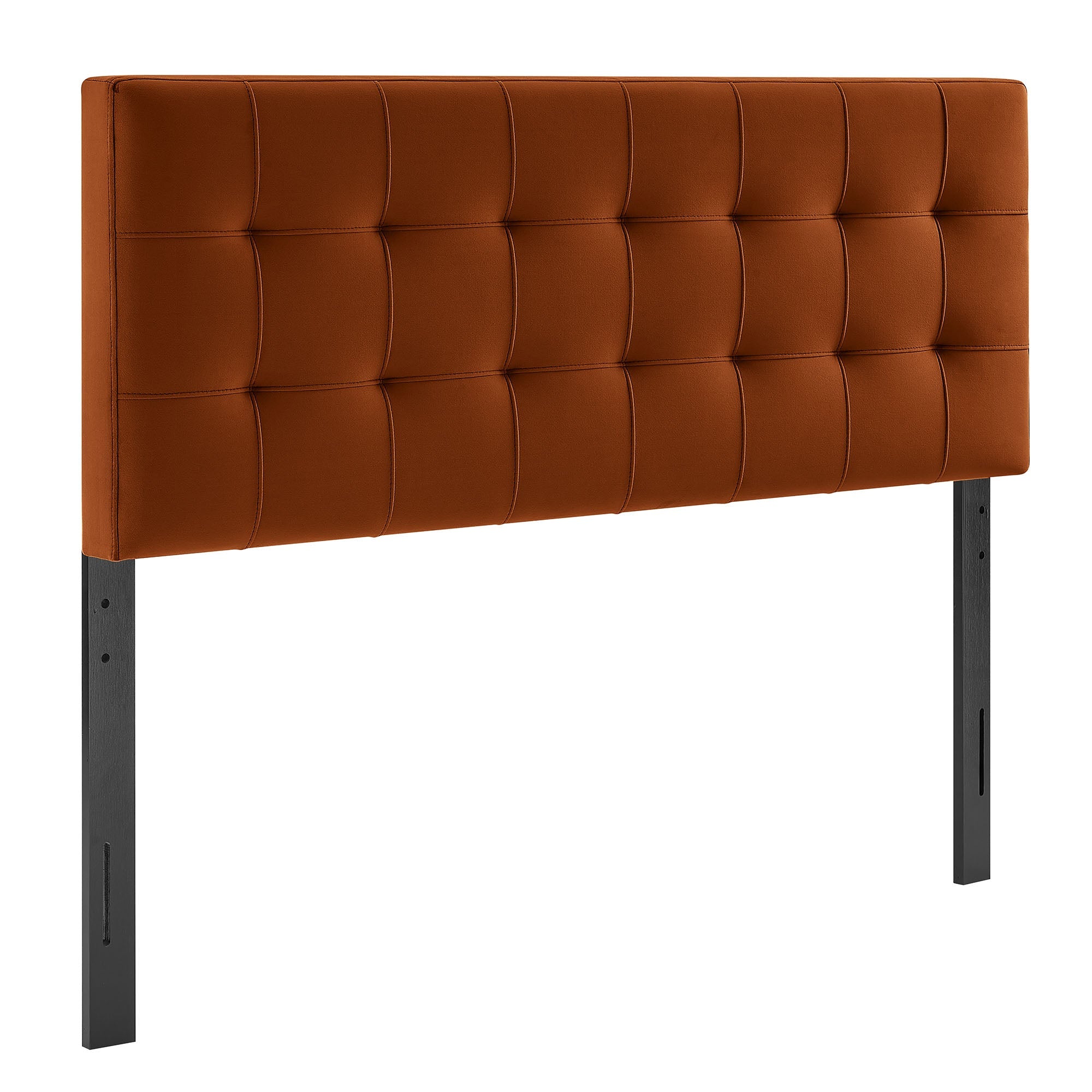 Lily Stain-Resistant Performance Velvet Queen Size Headboard, Rust