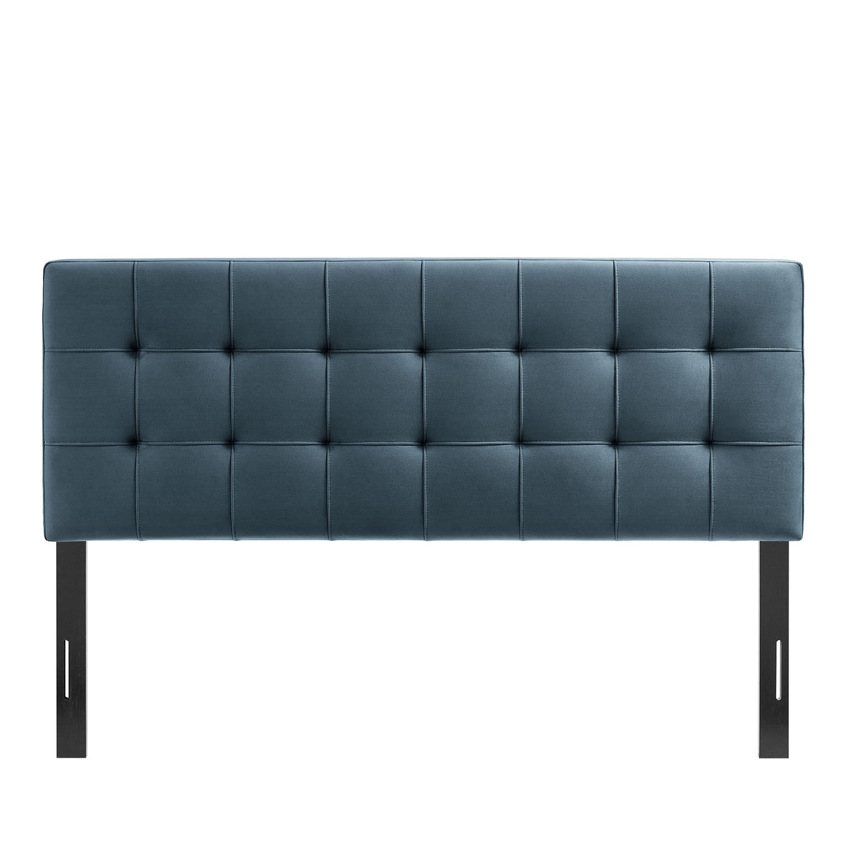 Lily Stain-Resistant Performance Velvet King Size Headboard, Cadet Blue