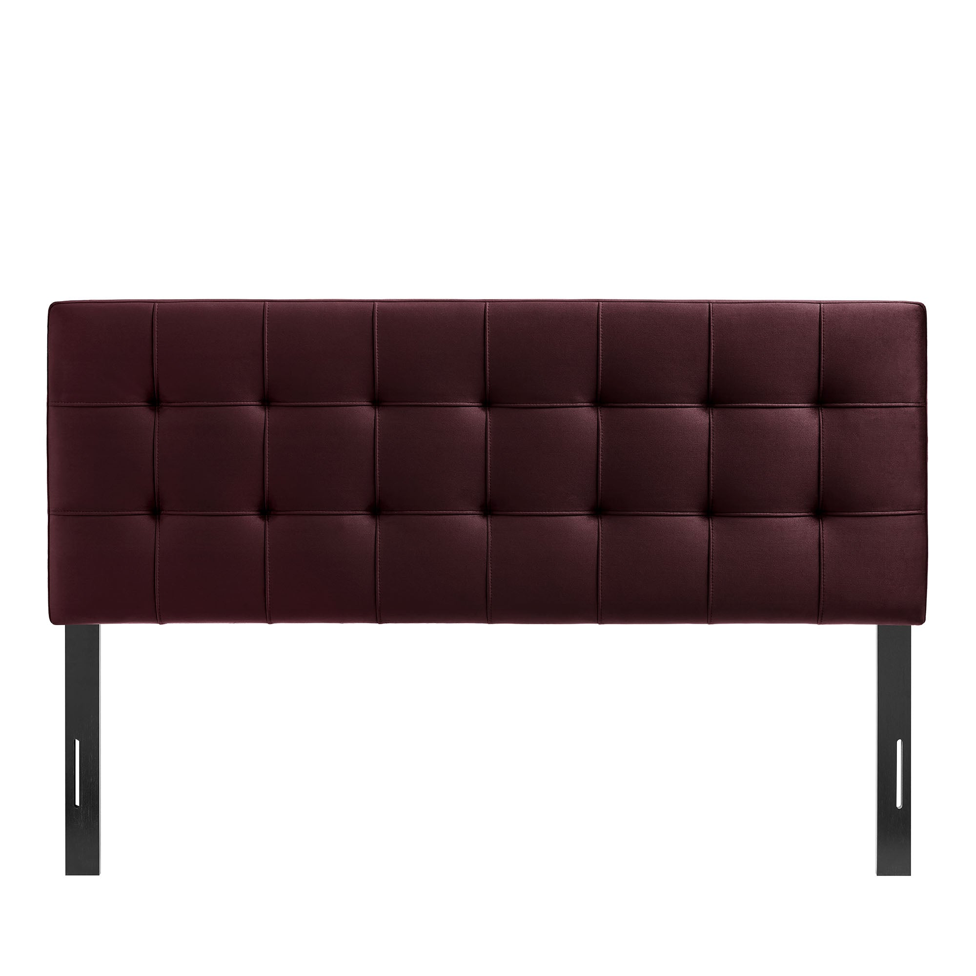 Lily Stain-Resistant Performance Velvet King Size Headboard, Mulberry