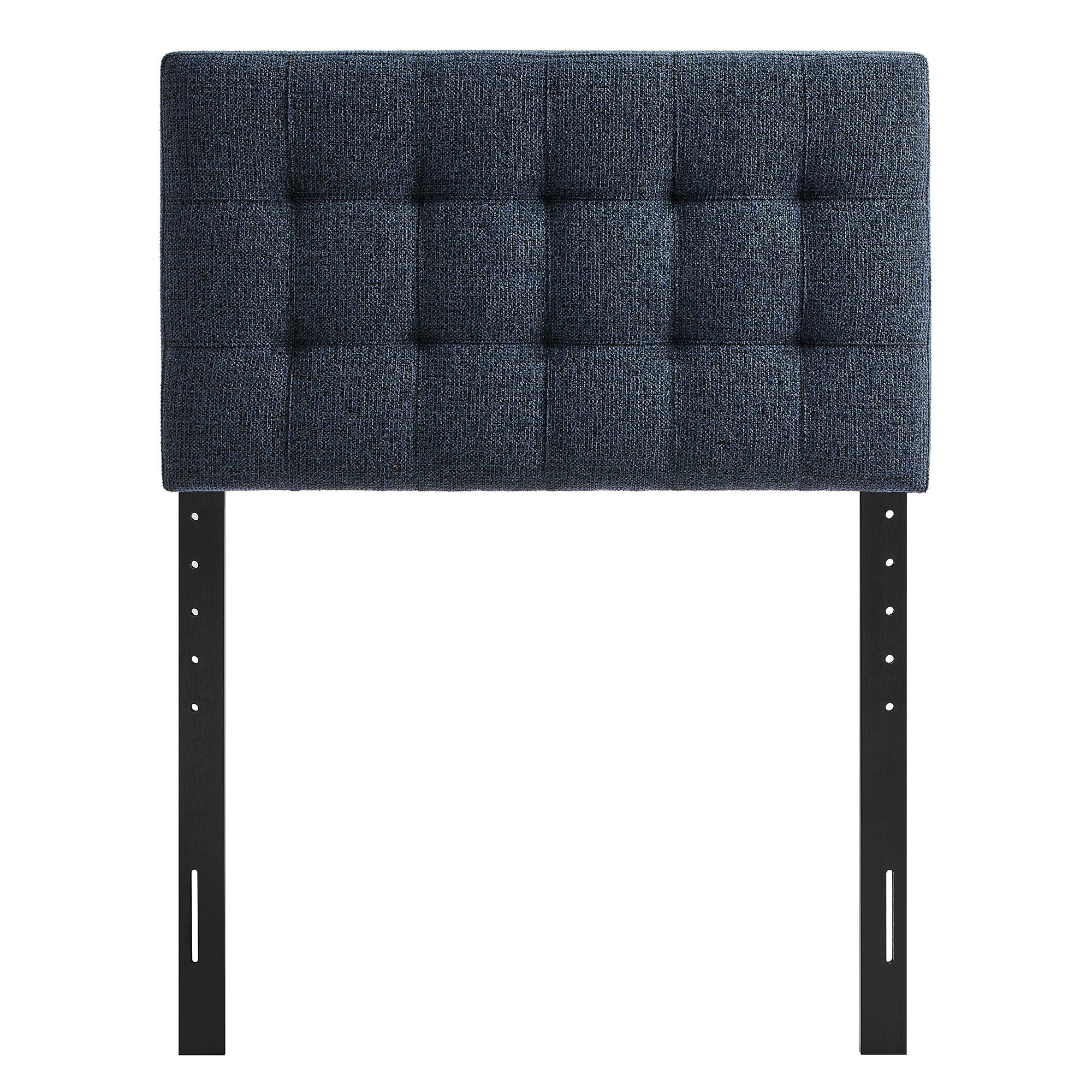 Lily Upholstered Twin Size Headboard, Navy Chenille