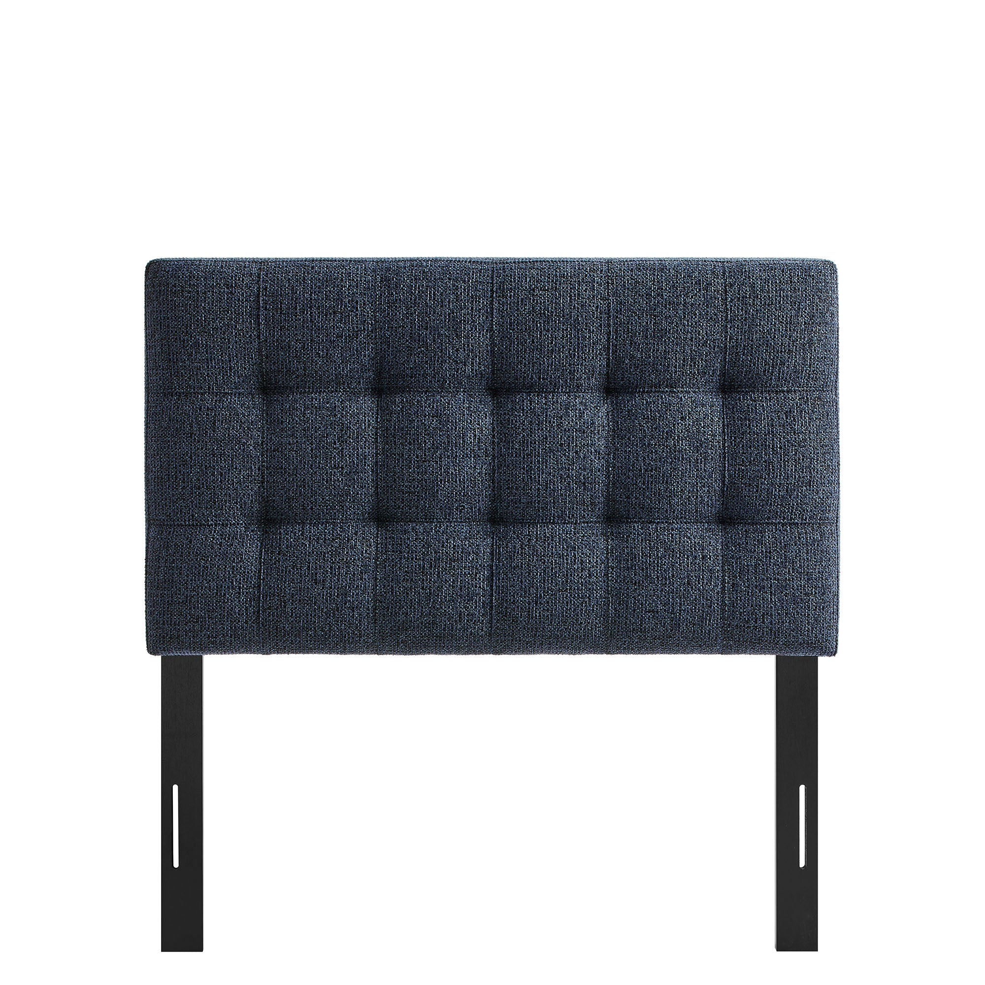 Lily Upholstered Twin Size Headboard, Navy Chenille