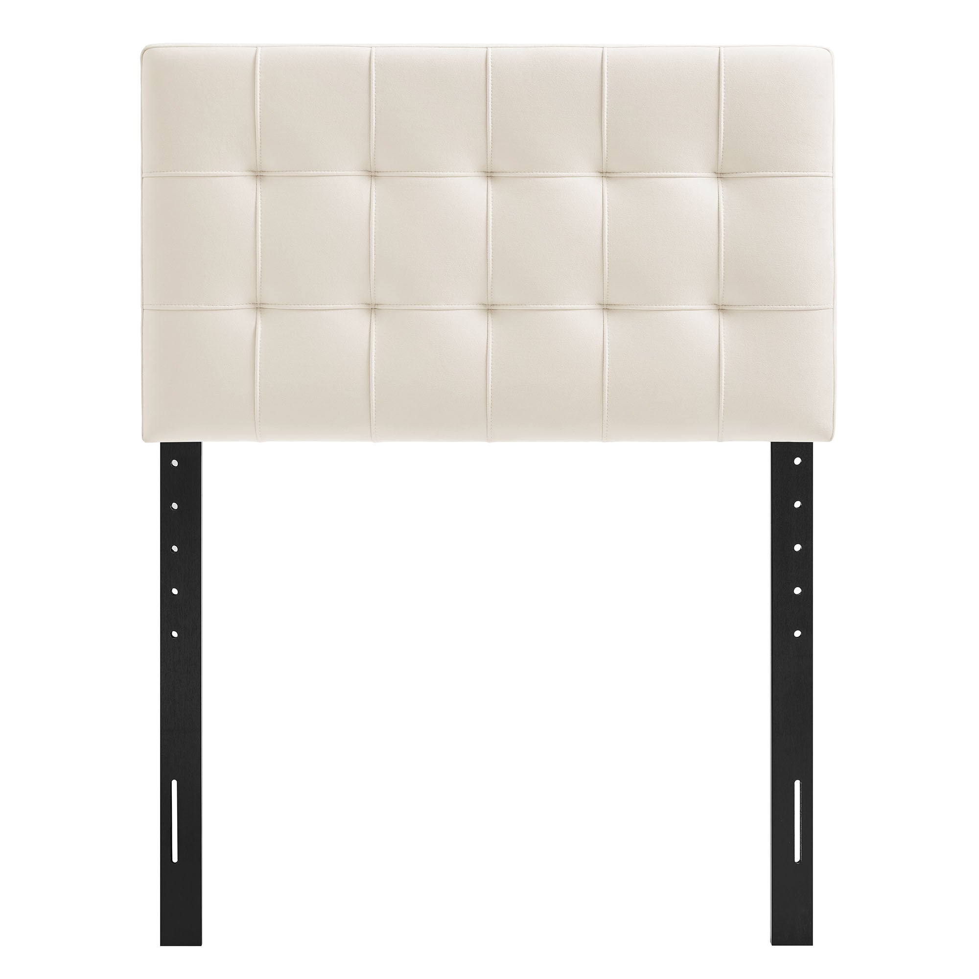 Lily Stain-Resistant Performance Velvet Twin Size Headboard, Alabaster