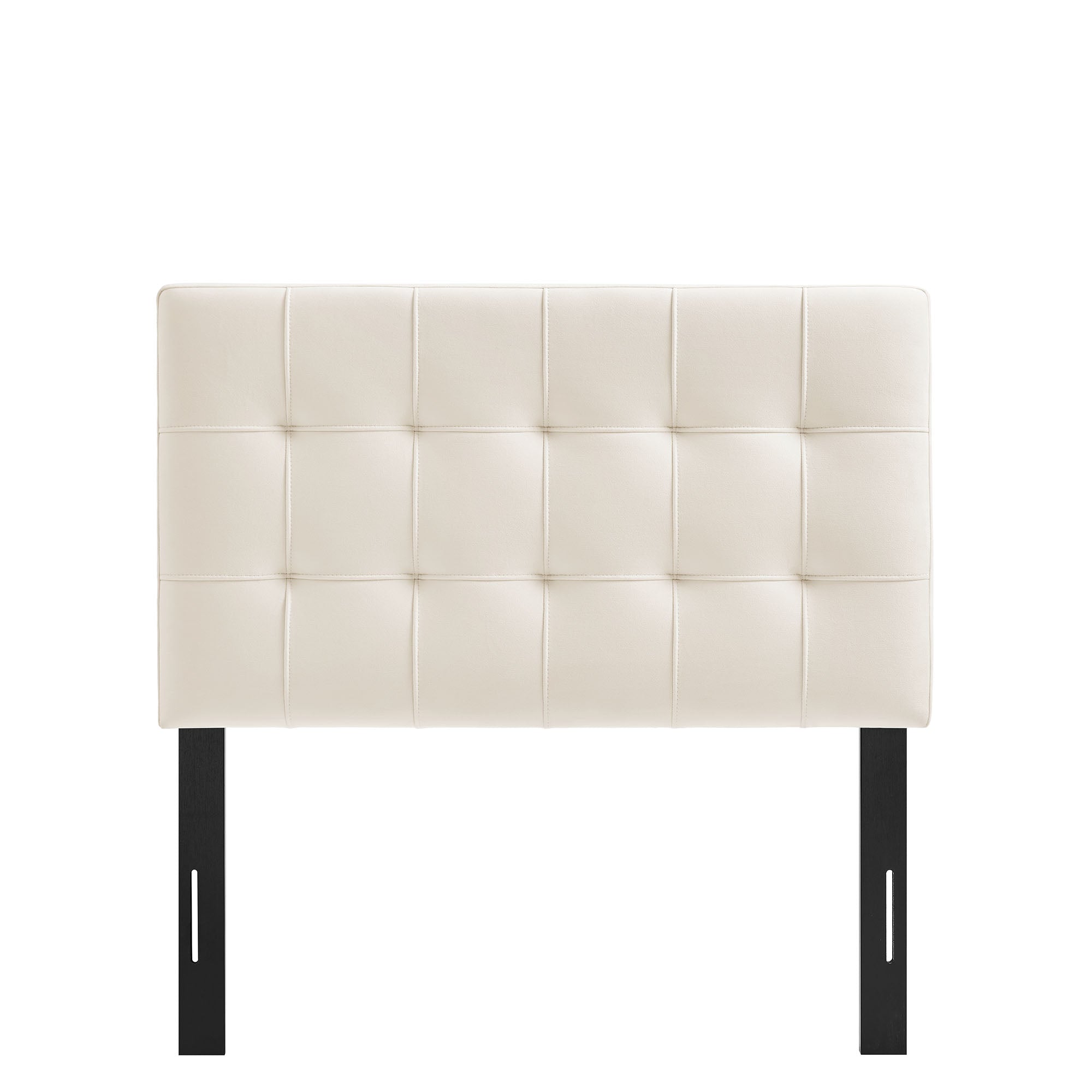 Lily Stain-Resistant Performance Velvet Twin Size Headboard, Alabaster