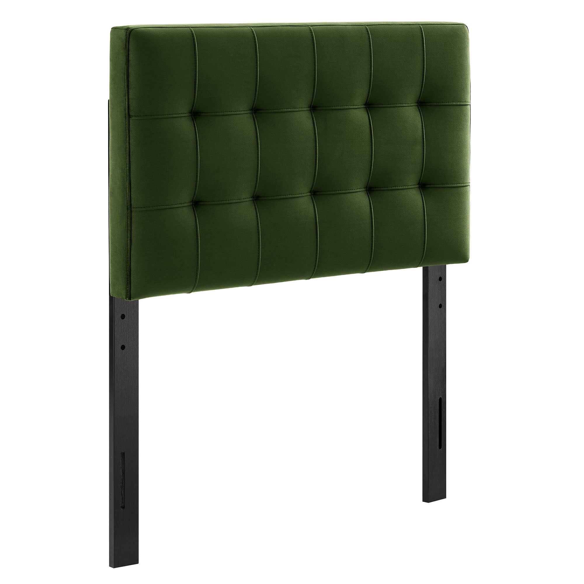 Lily Stain-Resistant Performance Velvet Twin Size Headboard, Moss Green