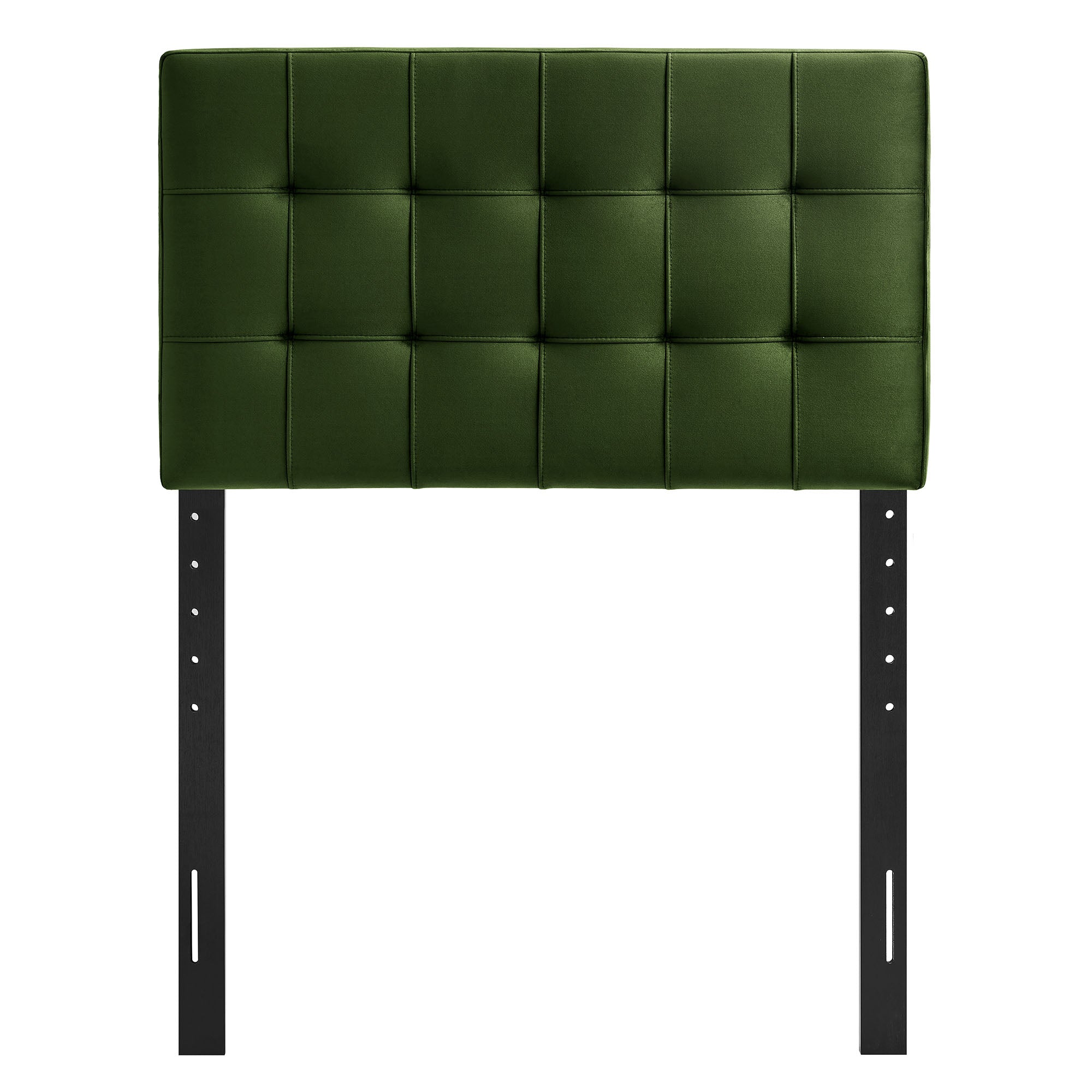 Lily Stain-Resistant Performance Velvet Twin Size Headboard, Moss Green