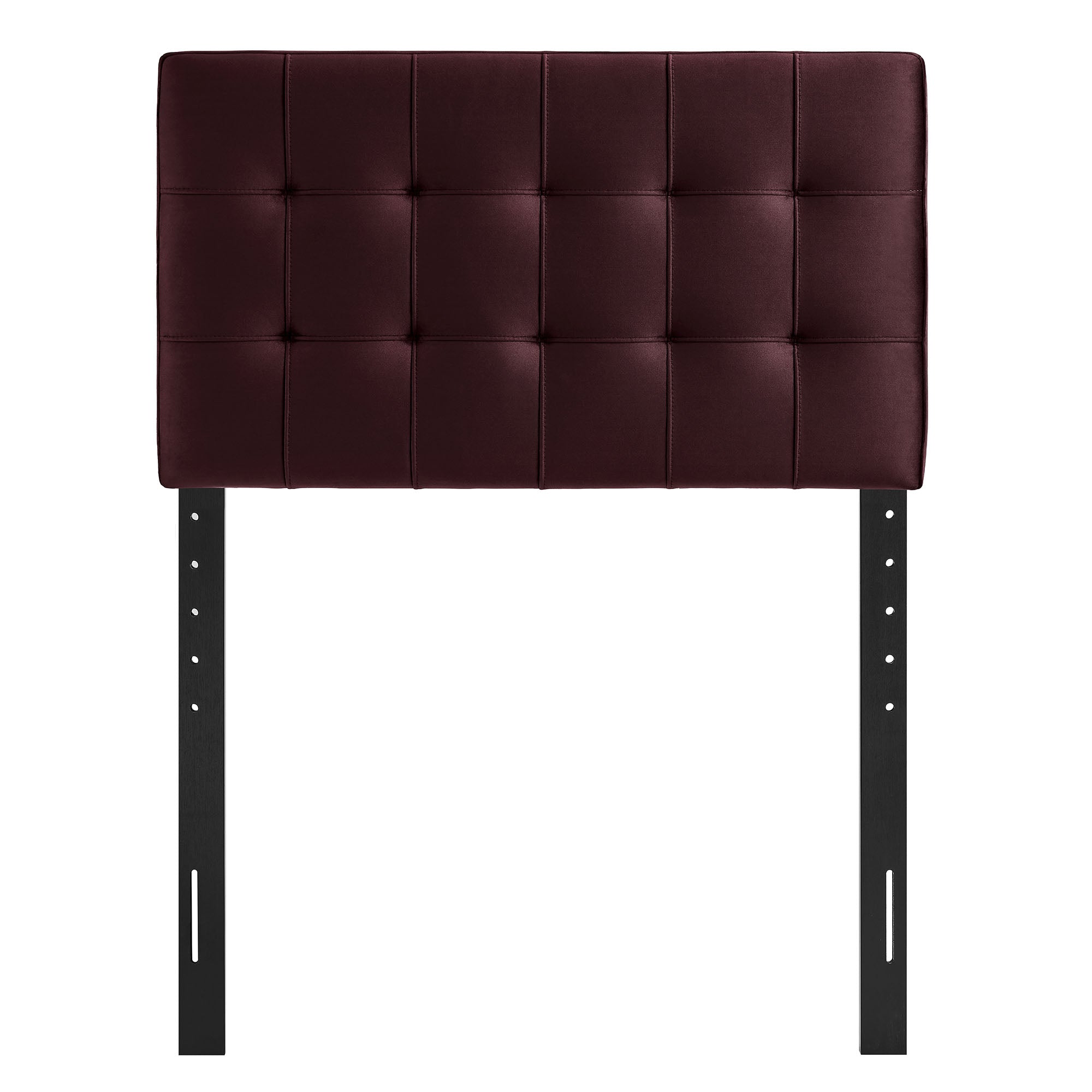 Lily Stain-Resistant Performance Velvet Twin Size Headboard, Mulberry