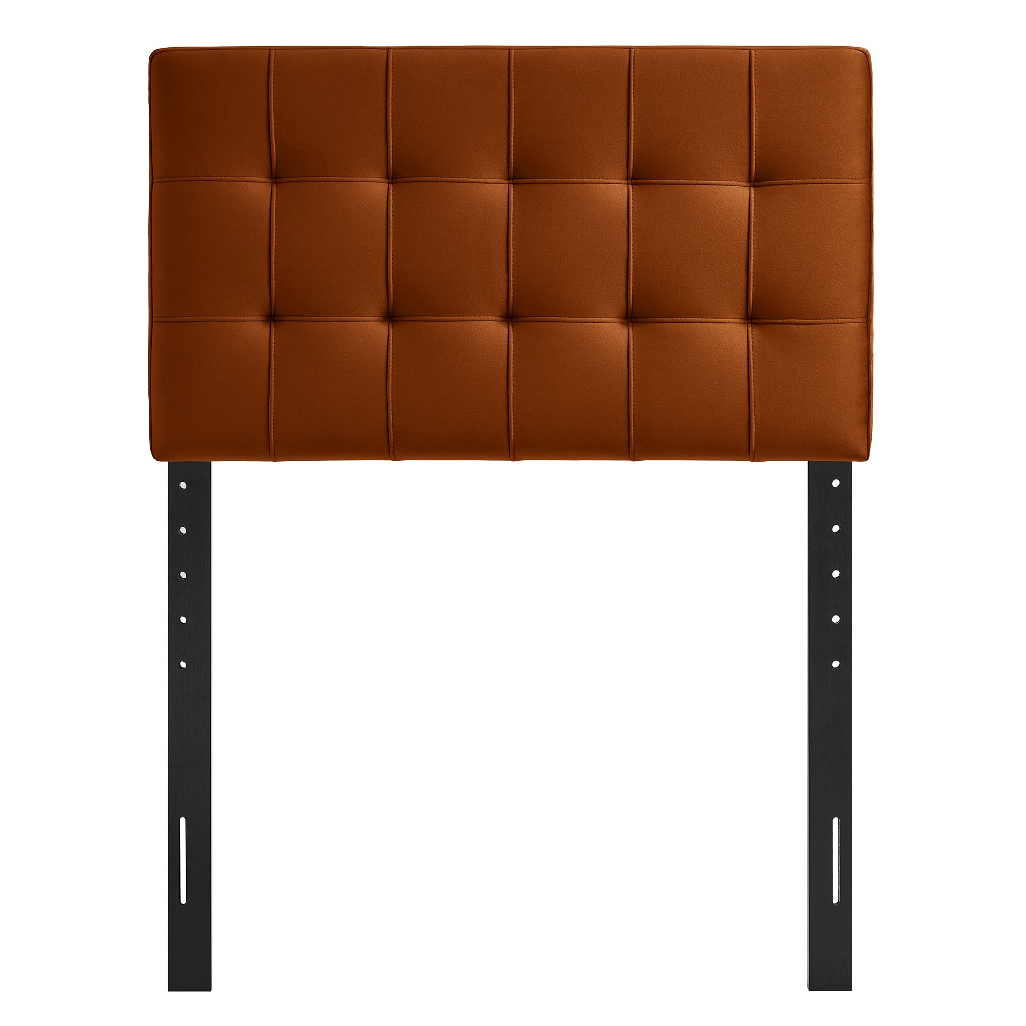 Lily Stain-Resistant Performance Velvet Twin Size Headboard, Rust