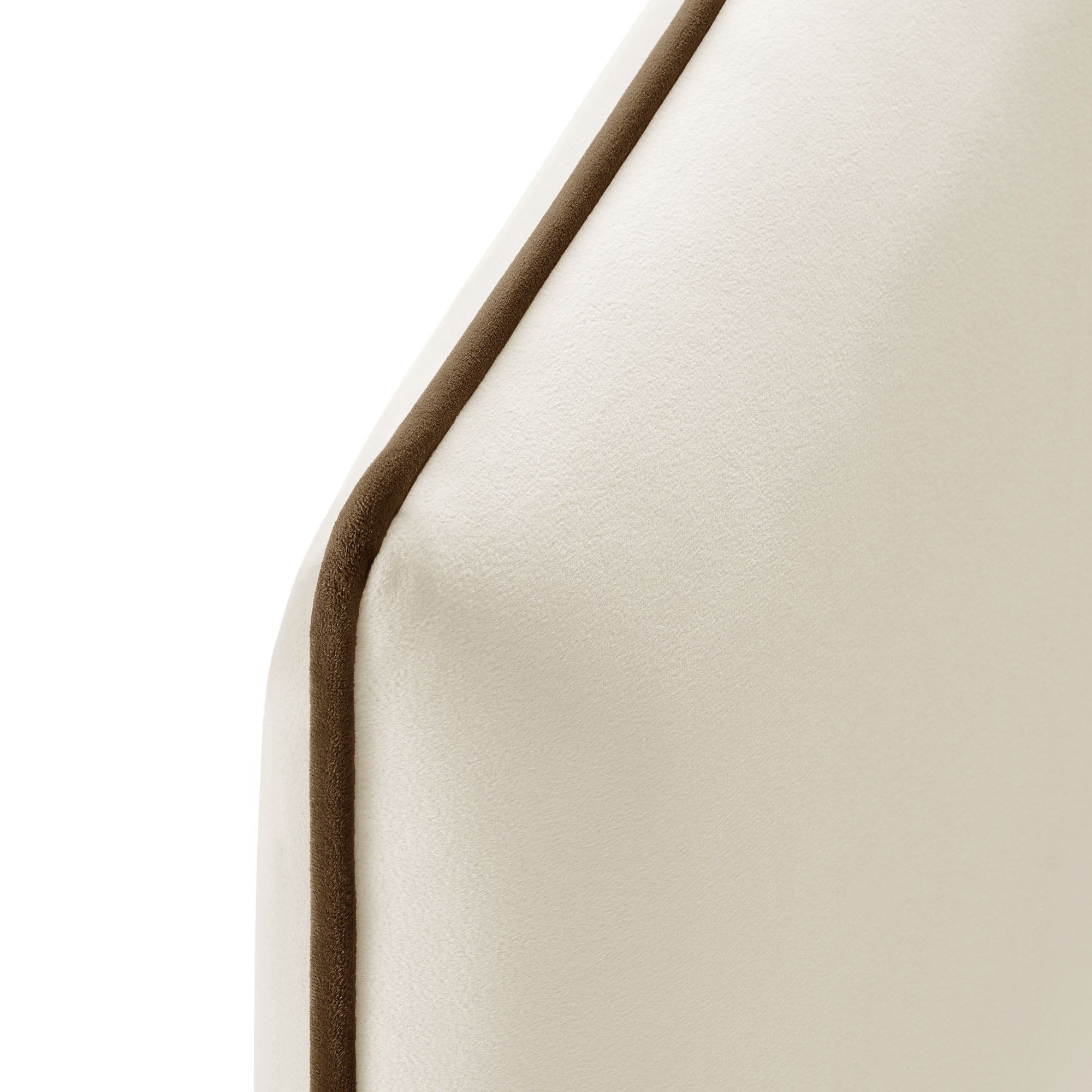 Cosette Performance Velvet Twin Size Headboard, Alabaster