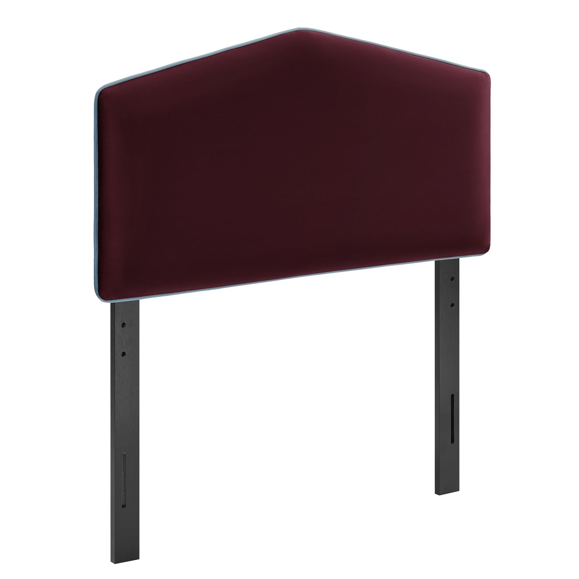 Cosette Performance Velvet Twin Size Headboard, Mulberry