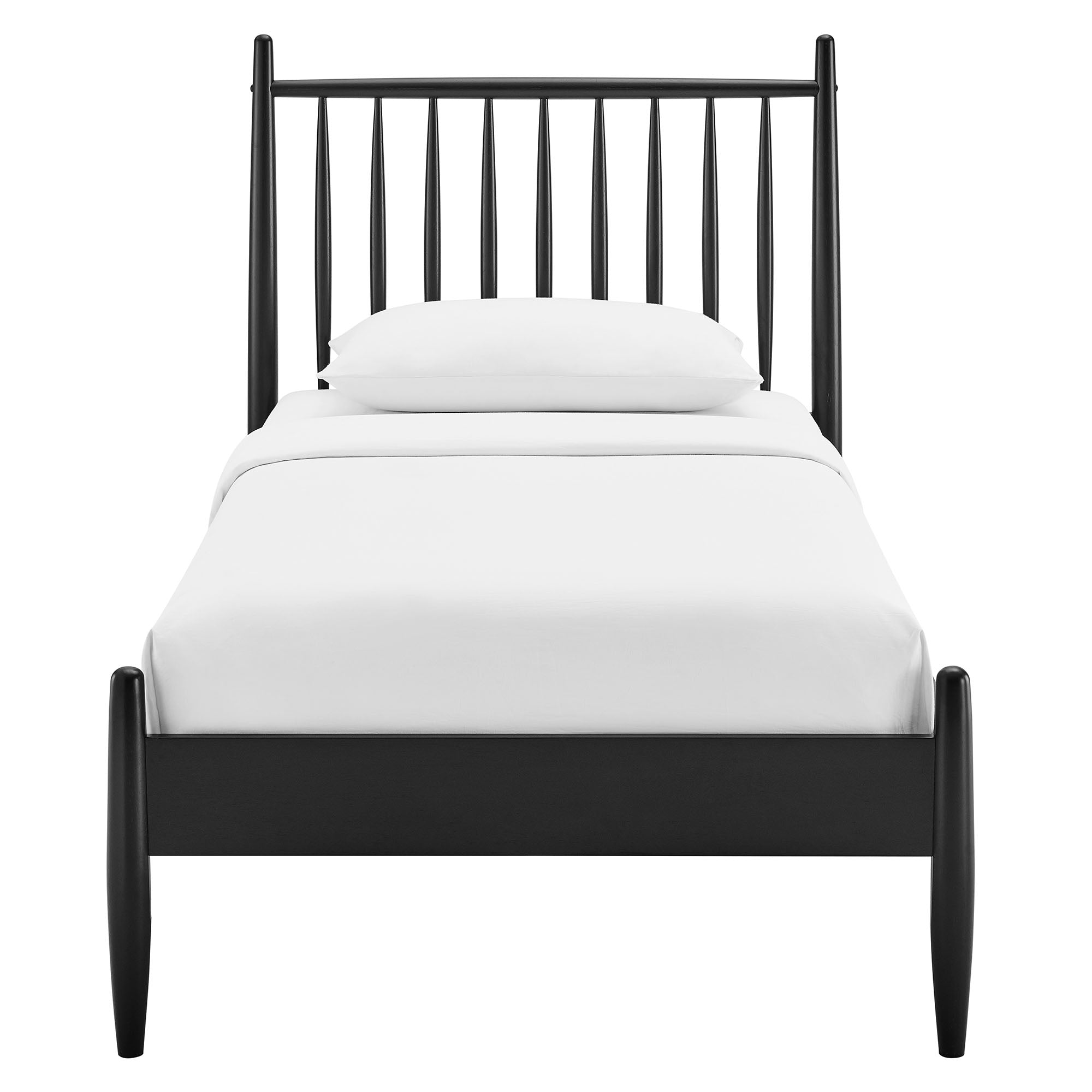Zane Twin Size Spindle Bed Frame, Black