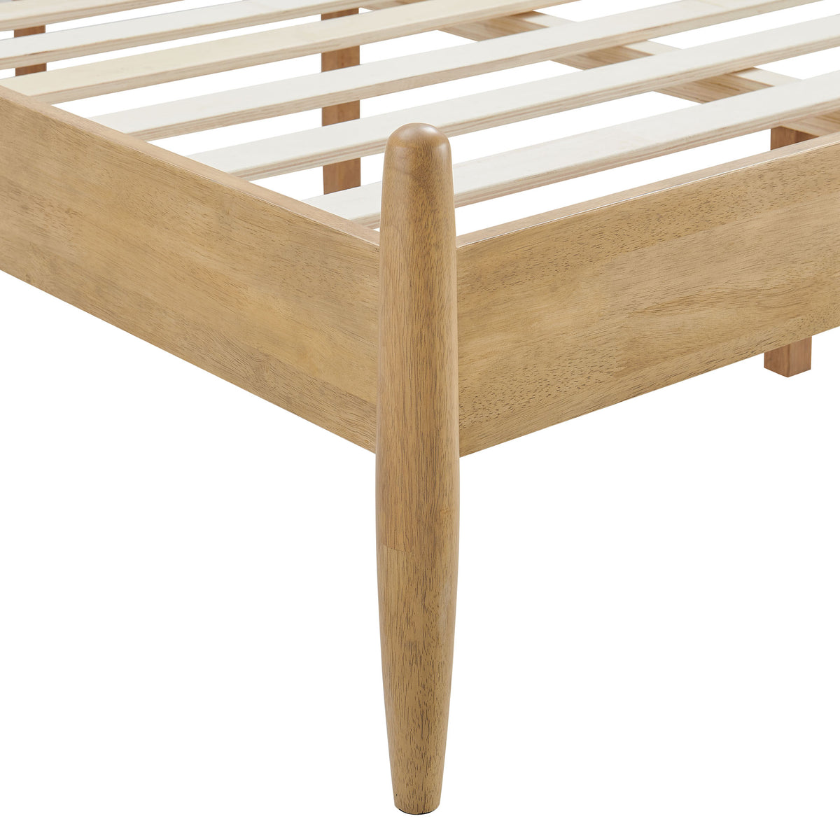 Zane Twin Size Spindle Bed Frame, Light Oak