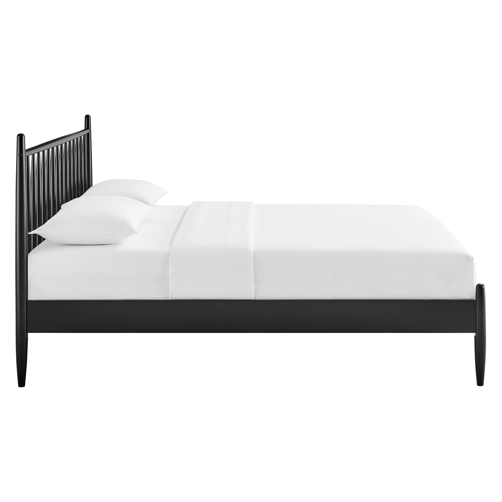 Zane Queen Size Spindle Bed, Black