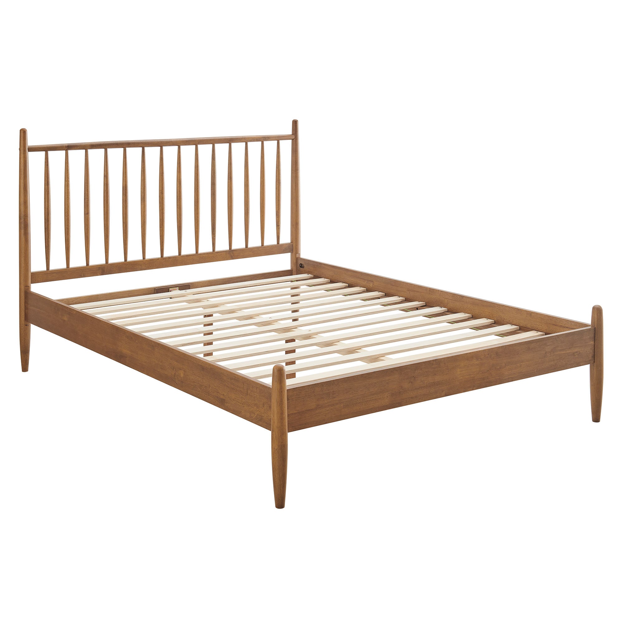 Zane King Size Spindle Bed, Walnut