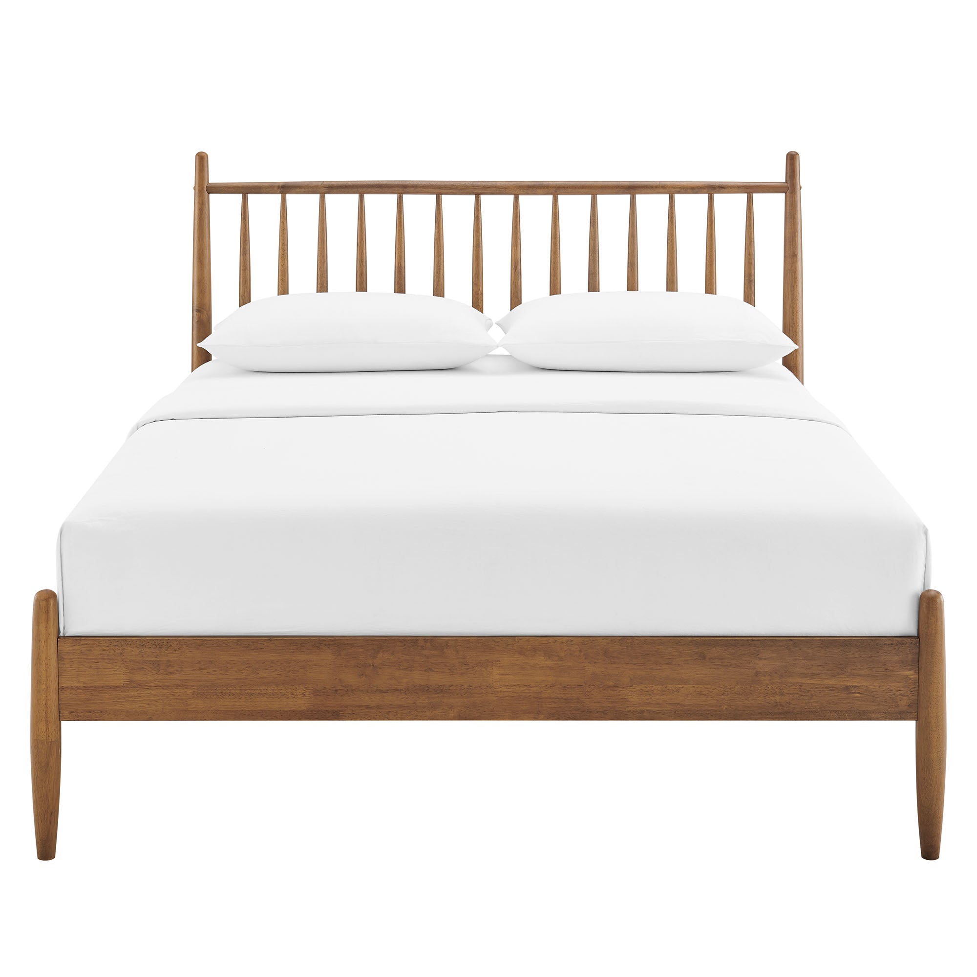Zane King Size Spindle Bed, Walnut