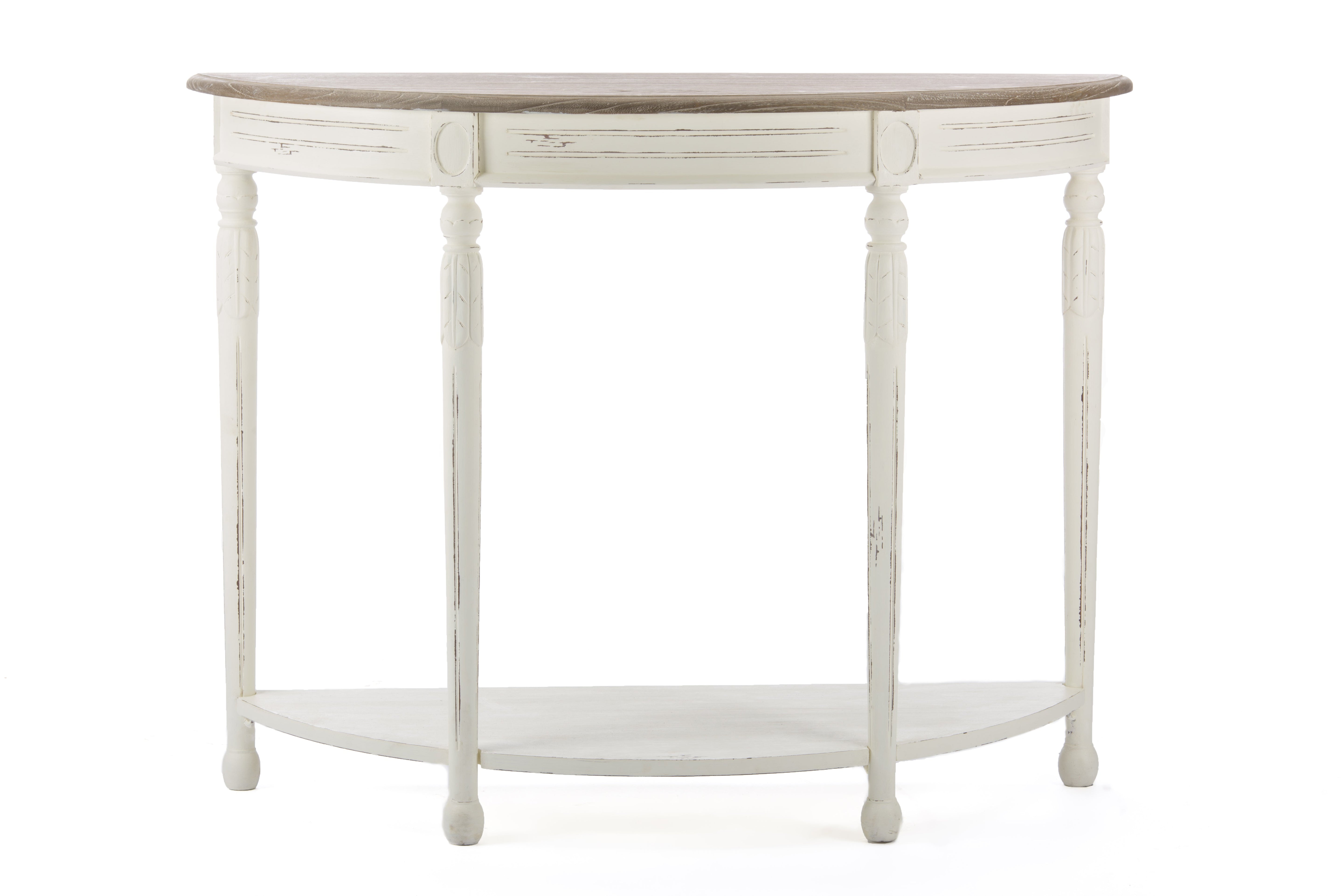 Vologne Traditional White Wood French Console Table