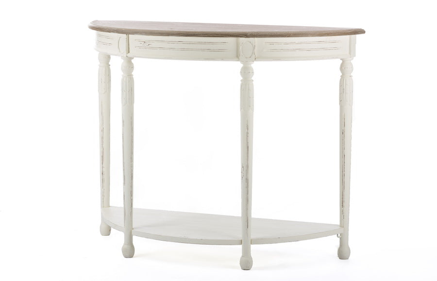 Vologne Traditional White Wood French Console Table