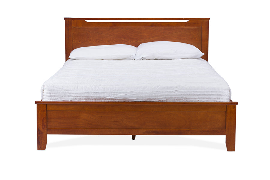 Demitasse Brown Wood Contemporary Twin-Size Bed