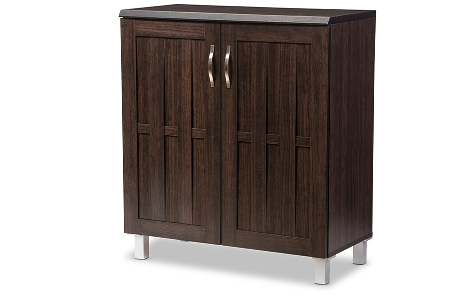 Excel Modern and Contemporary Dark Brown Sideboard Storage Cabinet