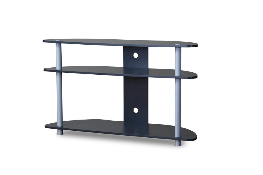 Baxton Studio Orbit Black and Silver TV Stand