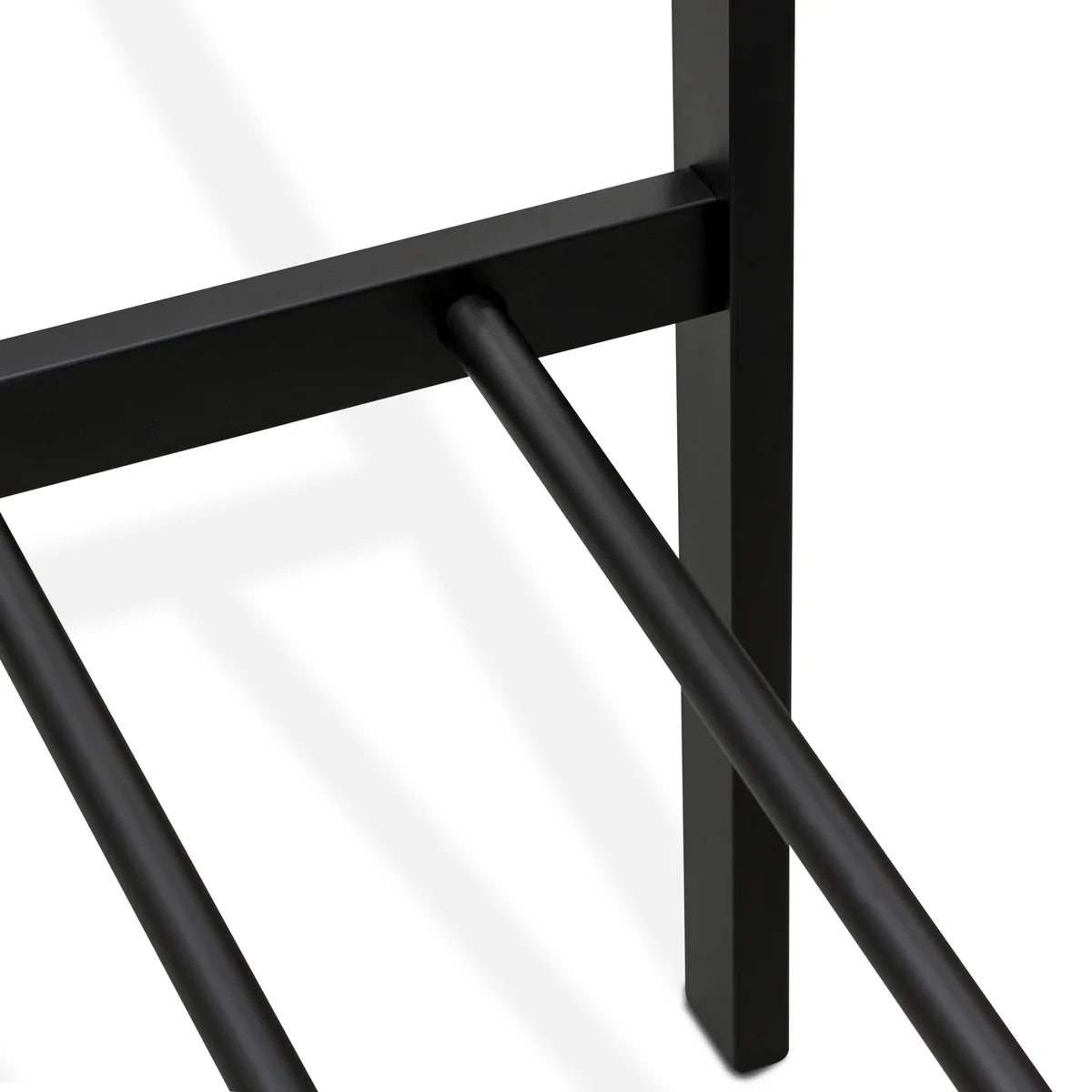 Quinten Tyler Collection Queen Black Powder Coated Platform Bed – Metal Frame with Storage Space