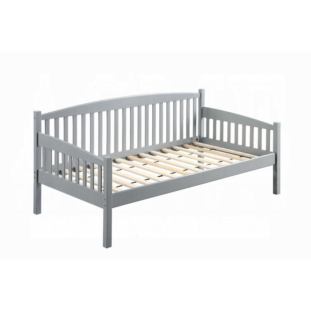 Lindar Caryn Twin Wooden Daybed – Industrial Style Youth Bed with Metal Accents