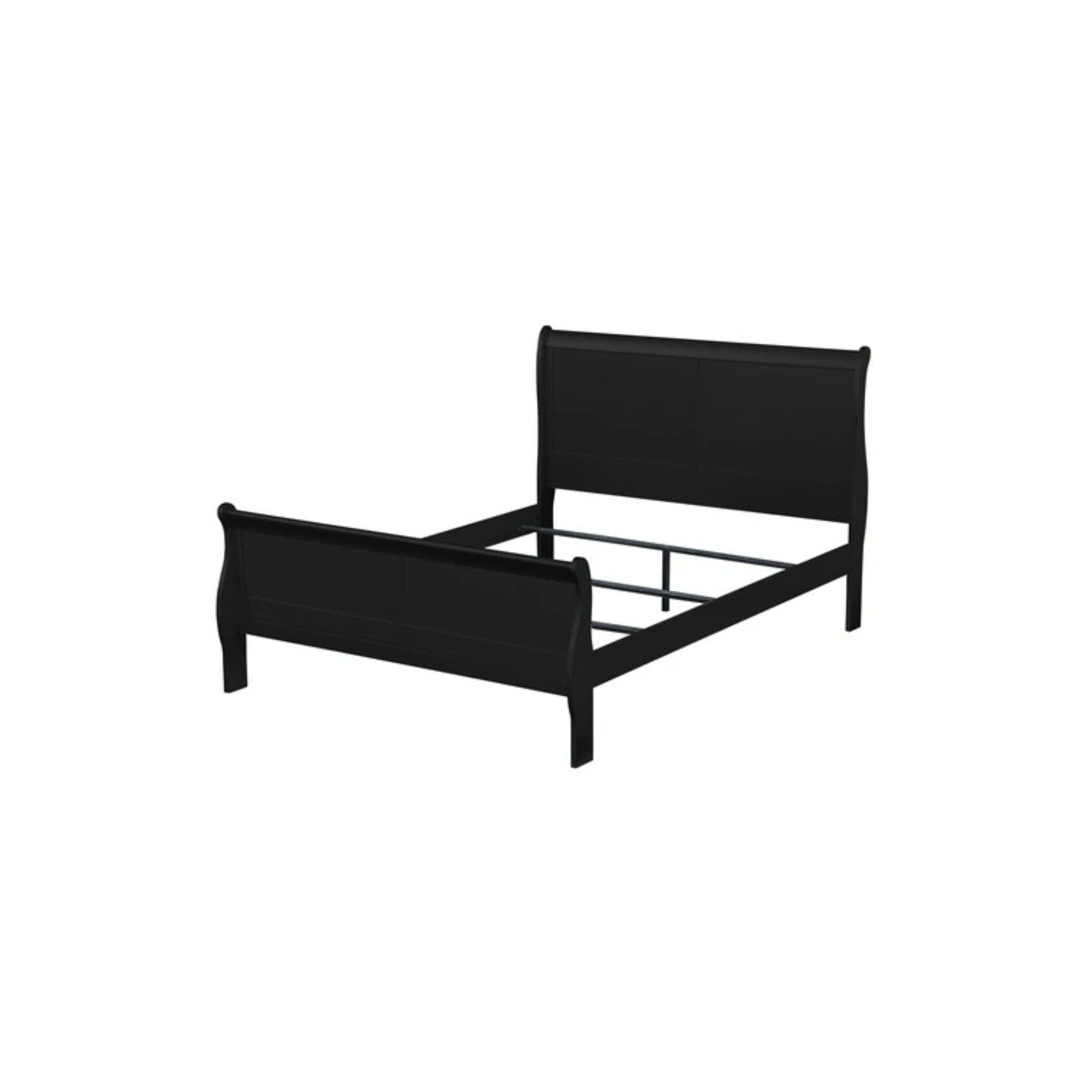 Killa Louis Philippe Collection Twin Wooden Bed – Sleigh Headboard for Teen Rooms