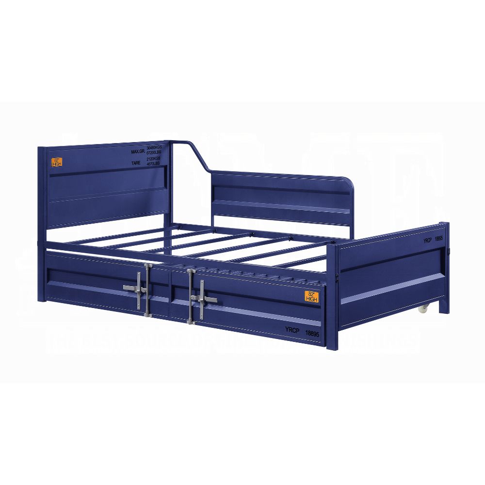 Ventura Cargo Twin Gunmetal Metal Daybed with Trundle – Industrial Space-Saving Design