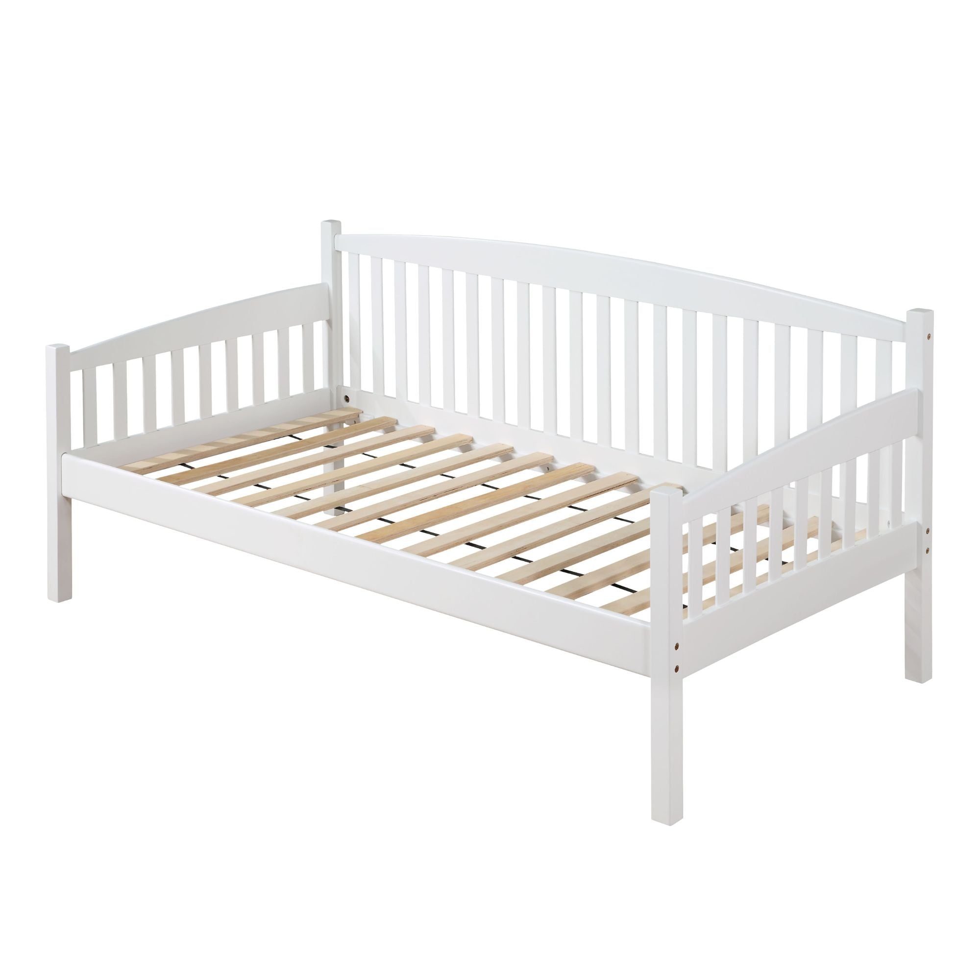Lindar Caryn Twin Wooden Daybed – Industrial Style Youth Bed with Metal Accents