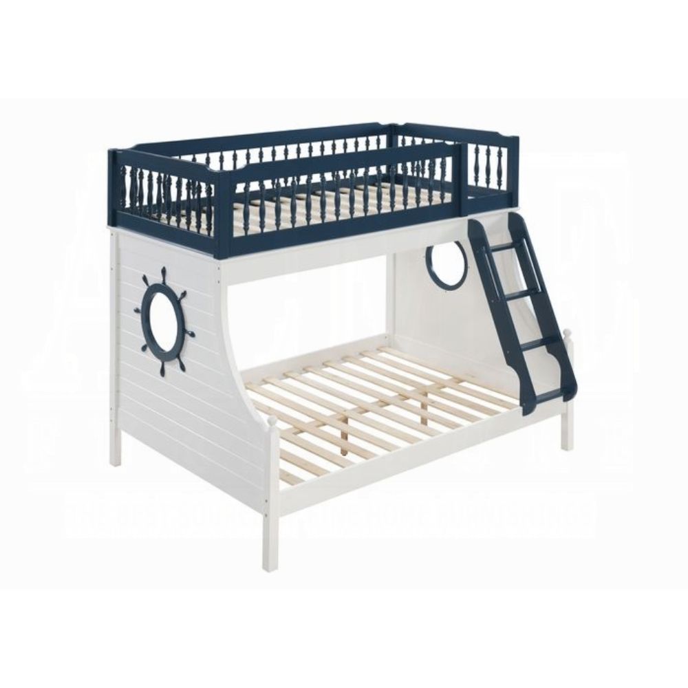 Julia Farah Twin Over Full Wooden Bunk Bed – Space-Saving Contemporary Design