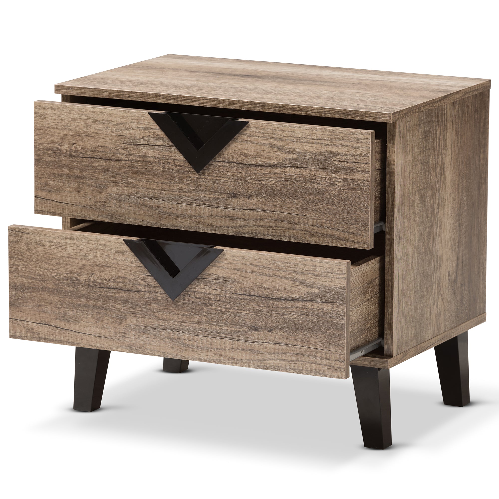 Swanson Modern and Contemporary Light Brown Wood 2-Drawer Nightstand