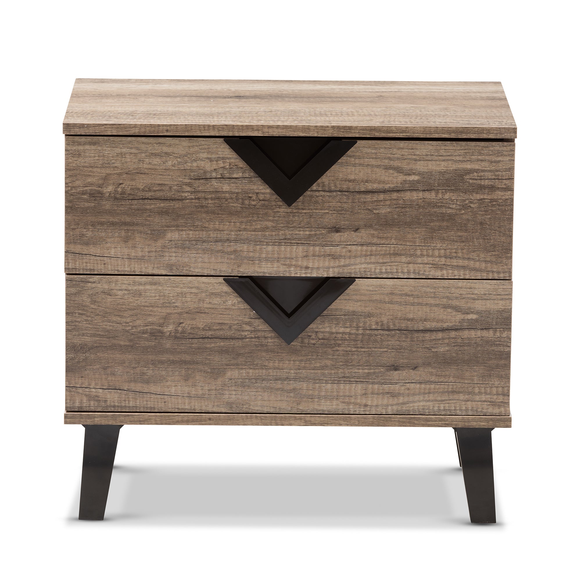 Swanson Modern and Contemporary Light Brown Wood 2-Drawer Nightstand