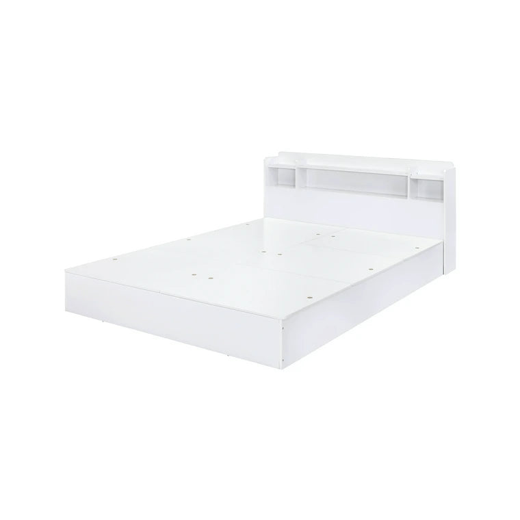 Tahoe Perse Queen Bed in White – Sleek Storage Bed for Modern Bedrooms