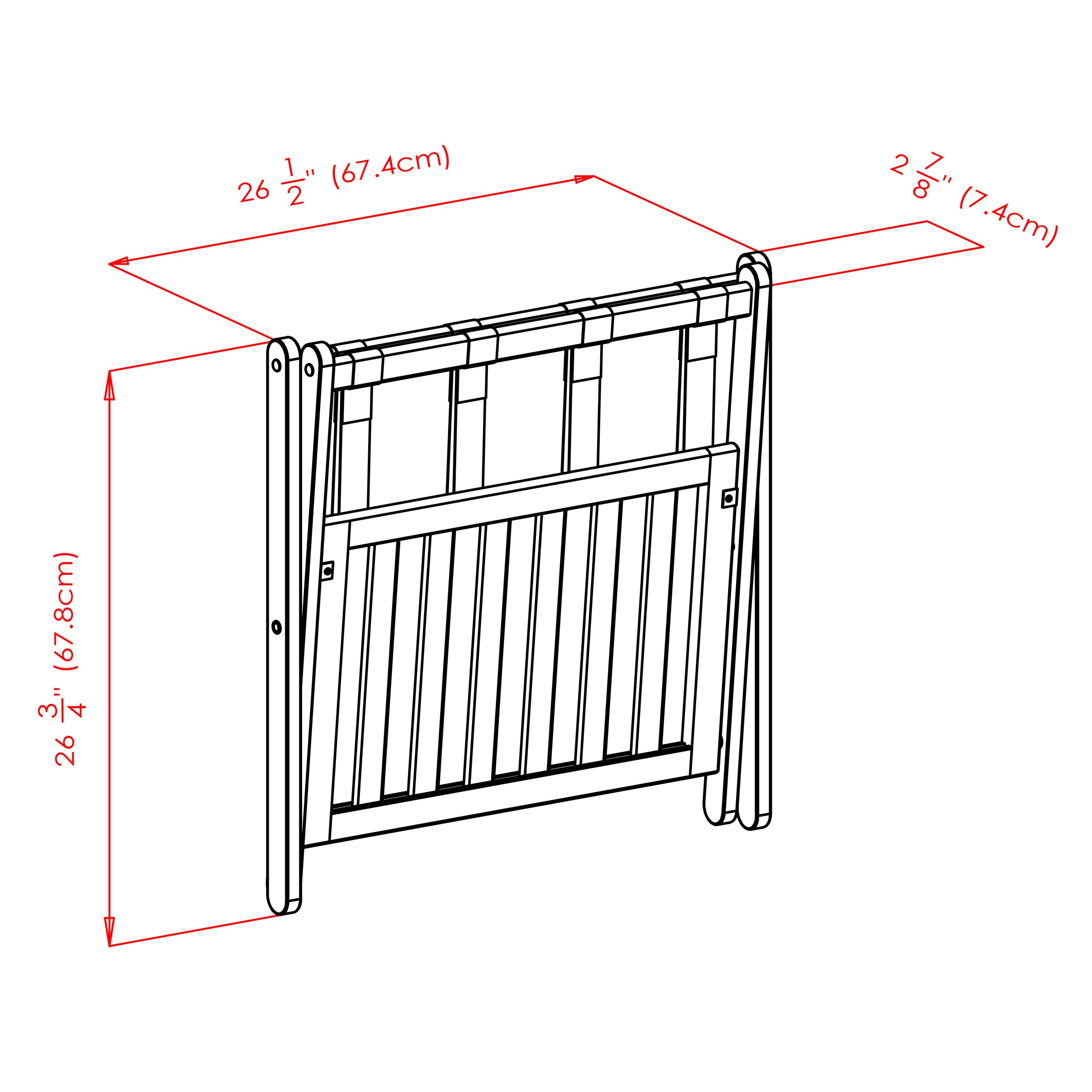 Reese Luggage Rack, Shelf, Cappuccino