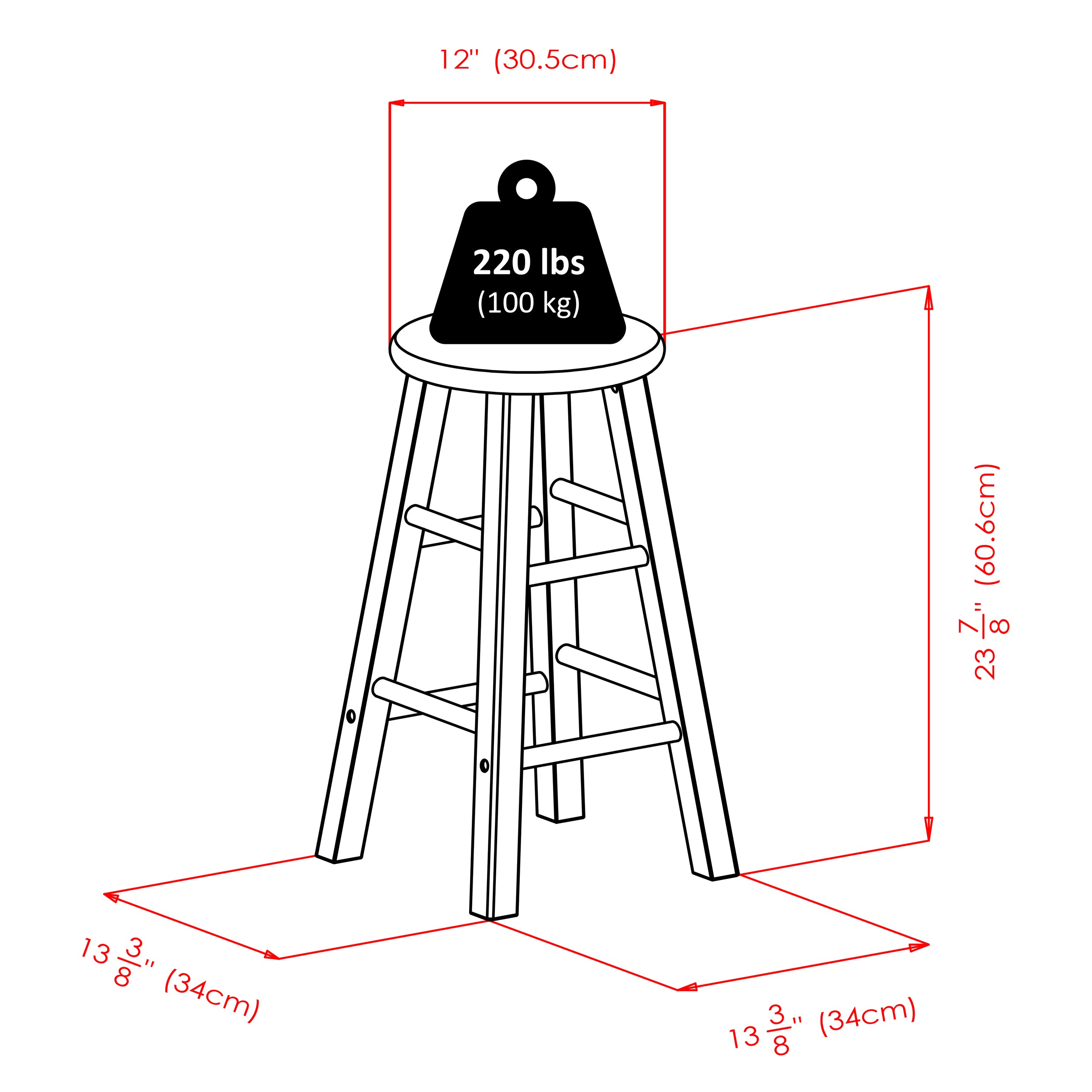 Element 2-Pc Counter Stool Set, Oyster Gray