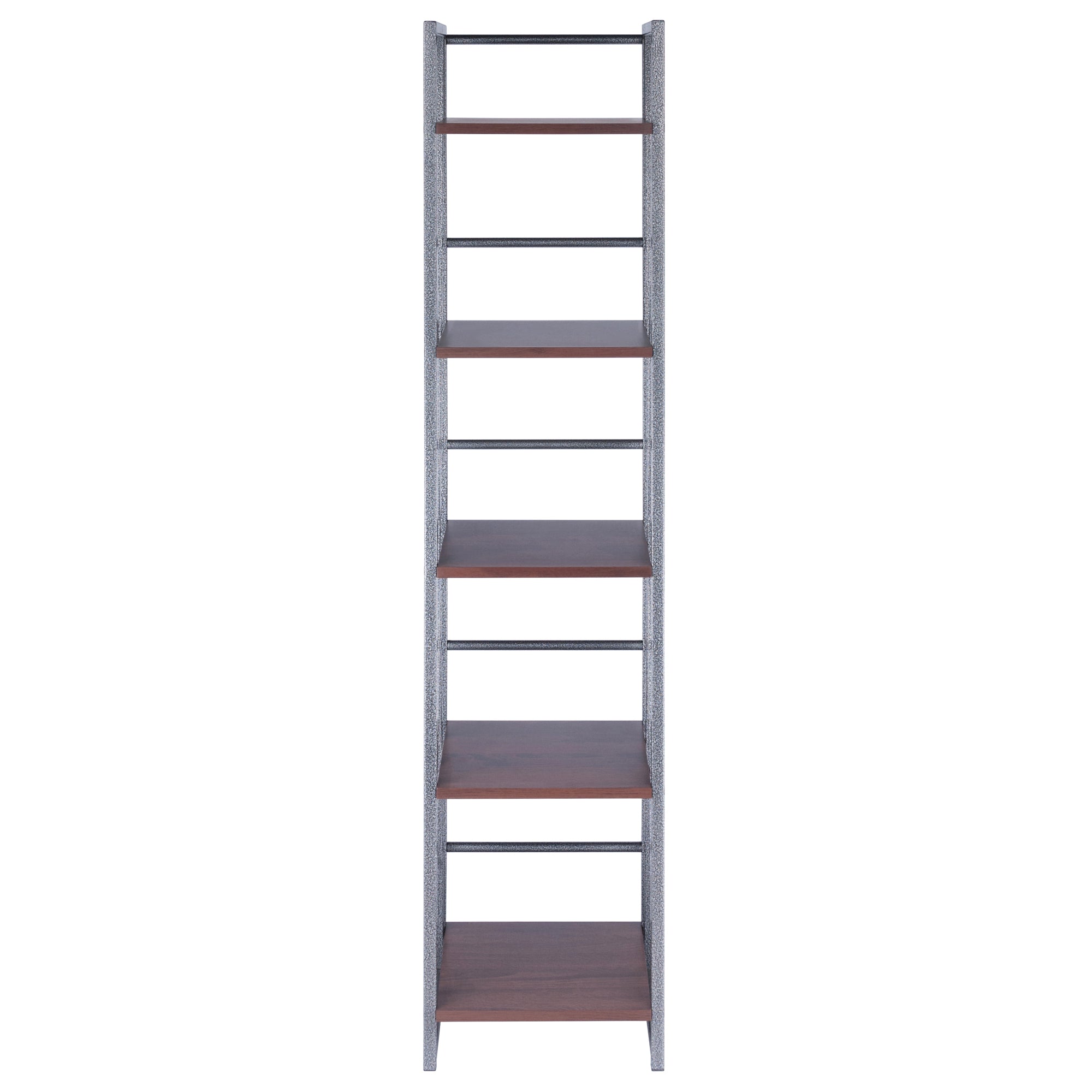 Isa 5-Tier Shelf, Graphite and Walnut