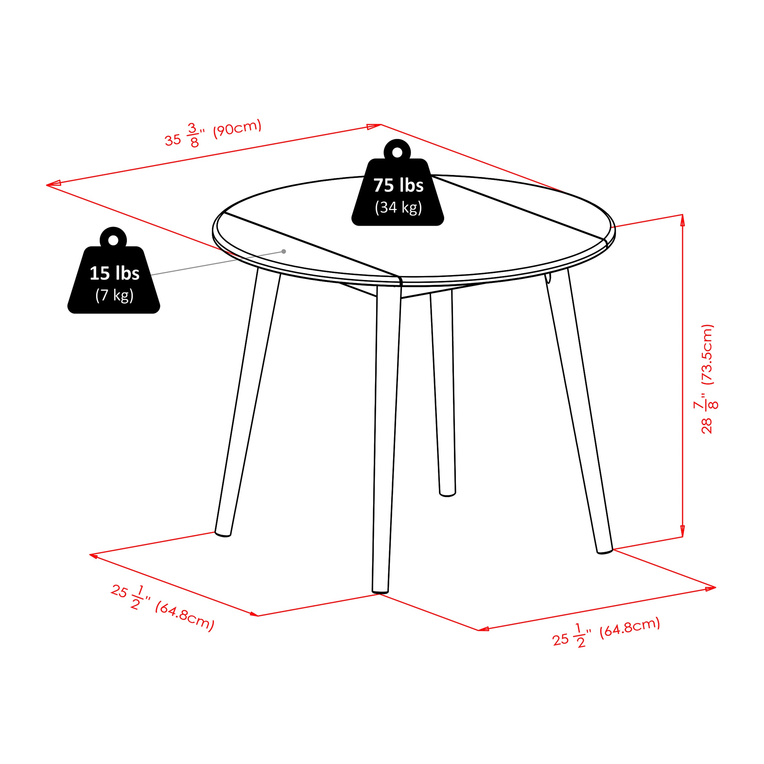 Moreno 5-Pc Set, Drop Leaf Table with Windsor Chairs, Black