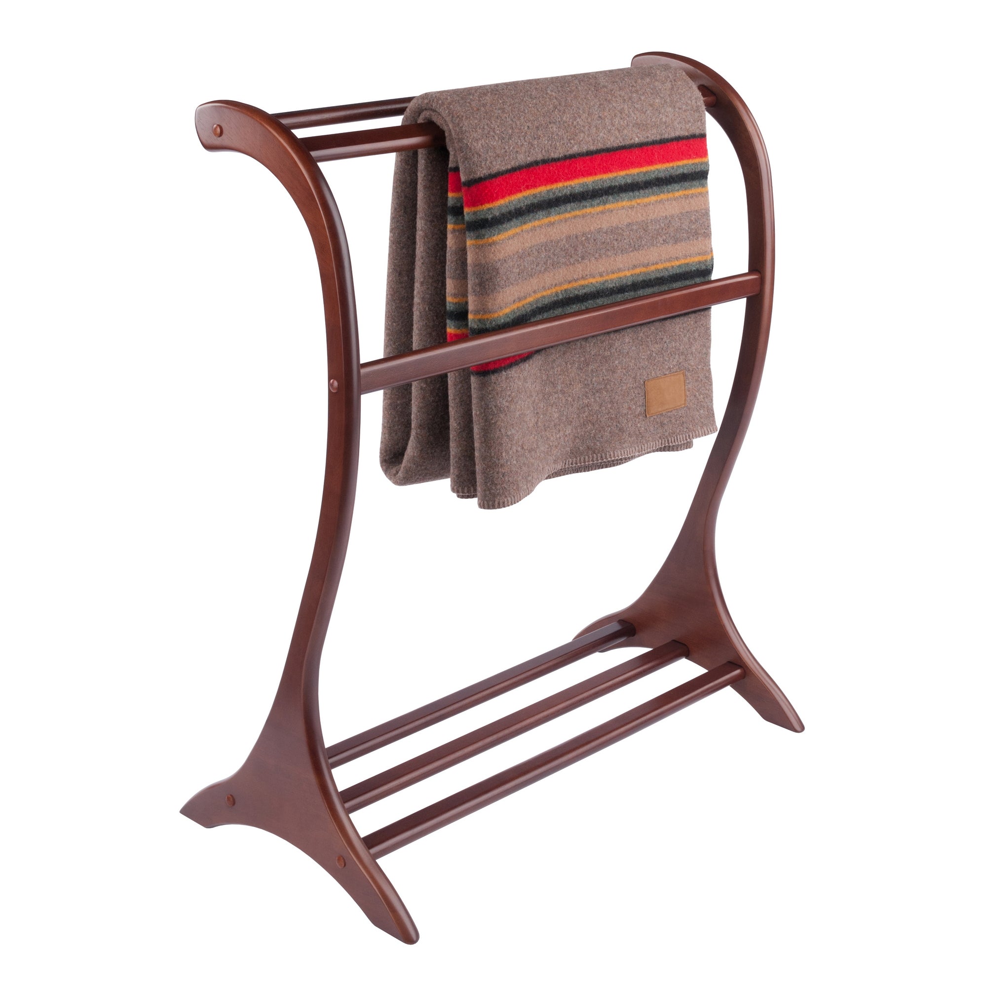 Bella Blanket Rack, Walnut Finish