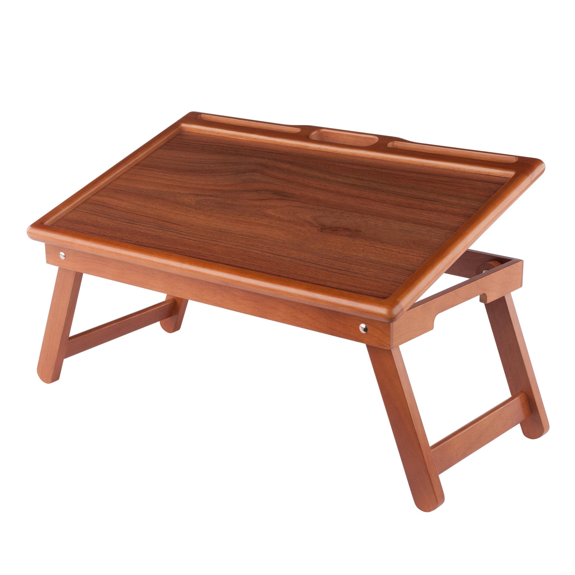 Arlo Breakfast Tray with Flip Top, Teak