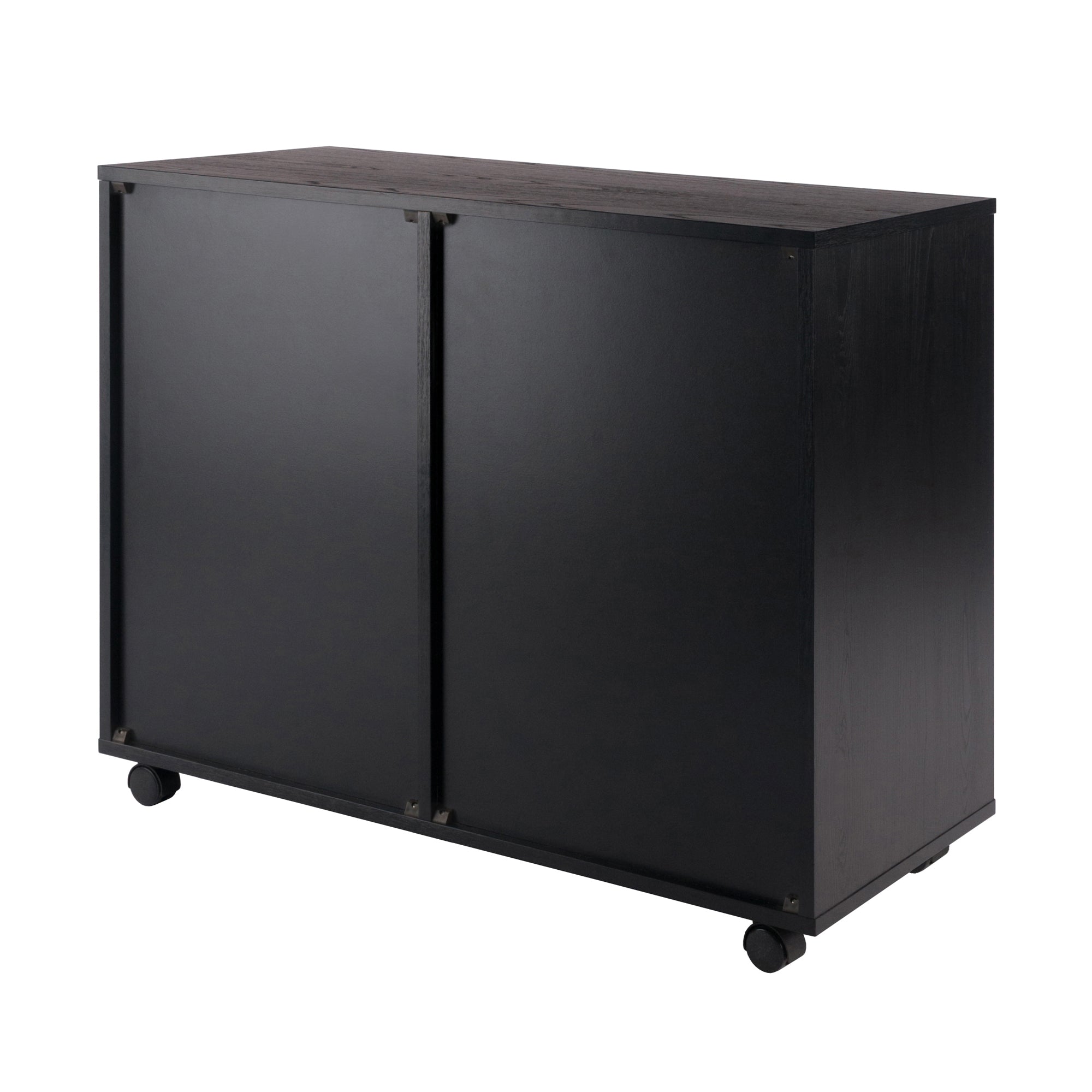 Halifax 2-Door, 4-Drawer Mobile Cabinet, Black