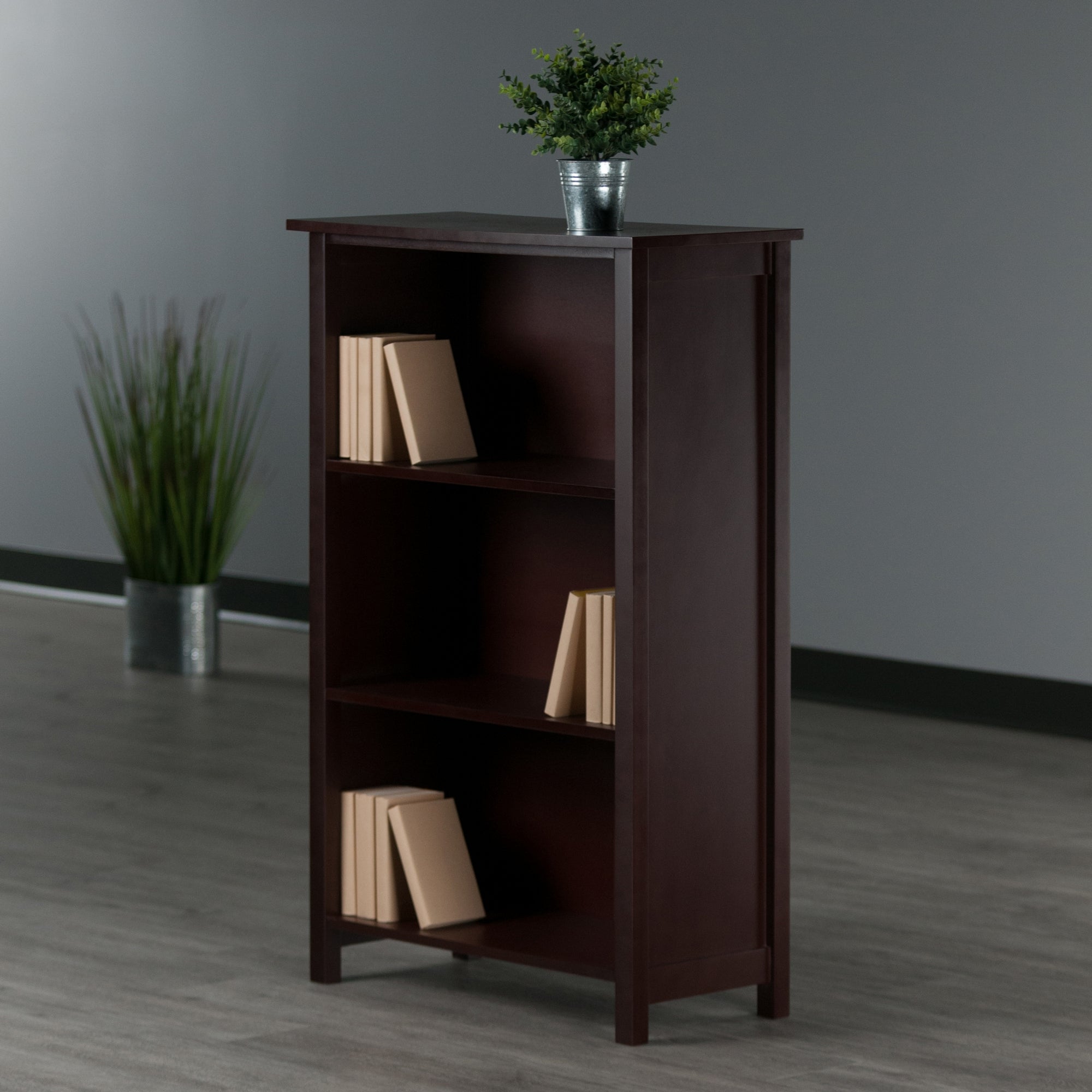 Milan 3-Section Bookshelf, Walnut