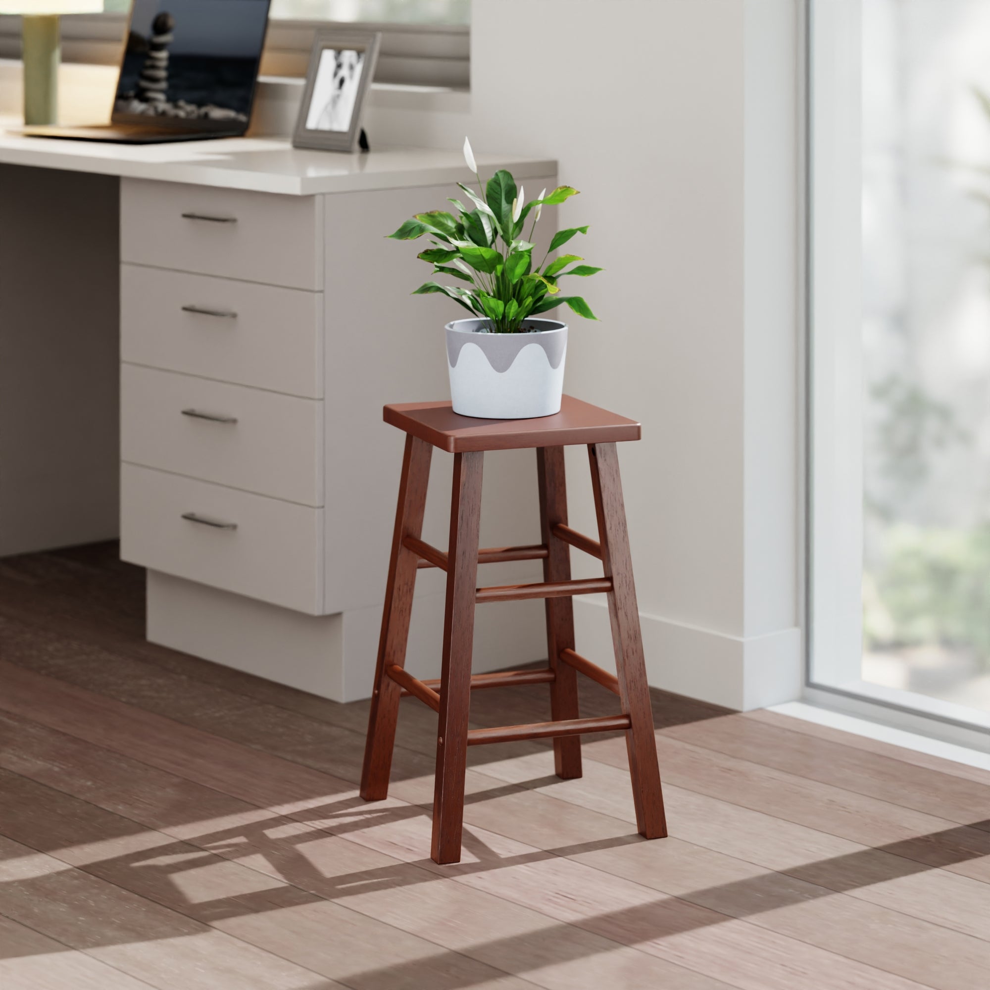 Carrick Counter Stool, Walnut Finish