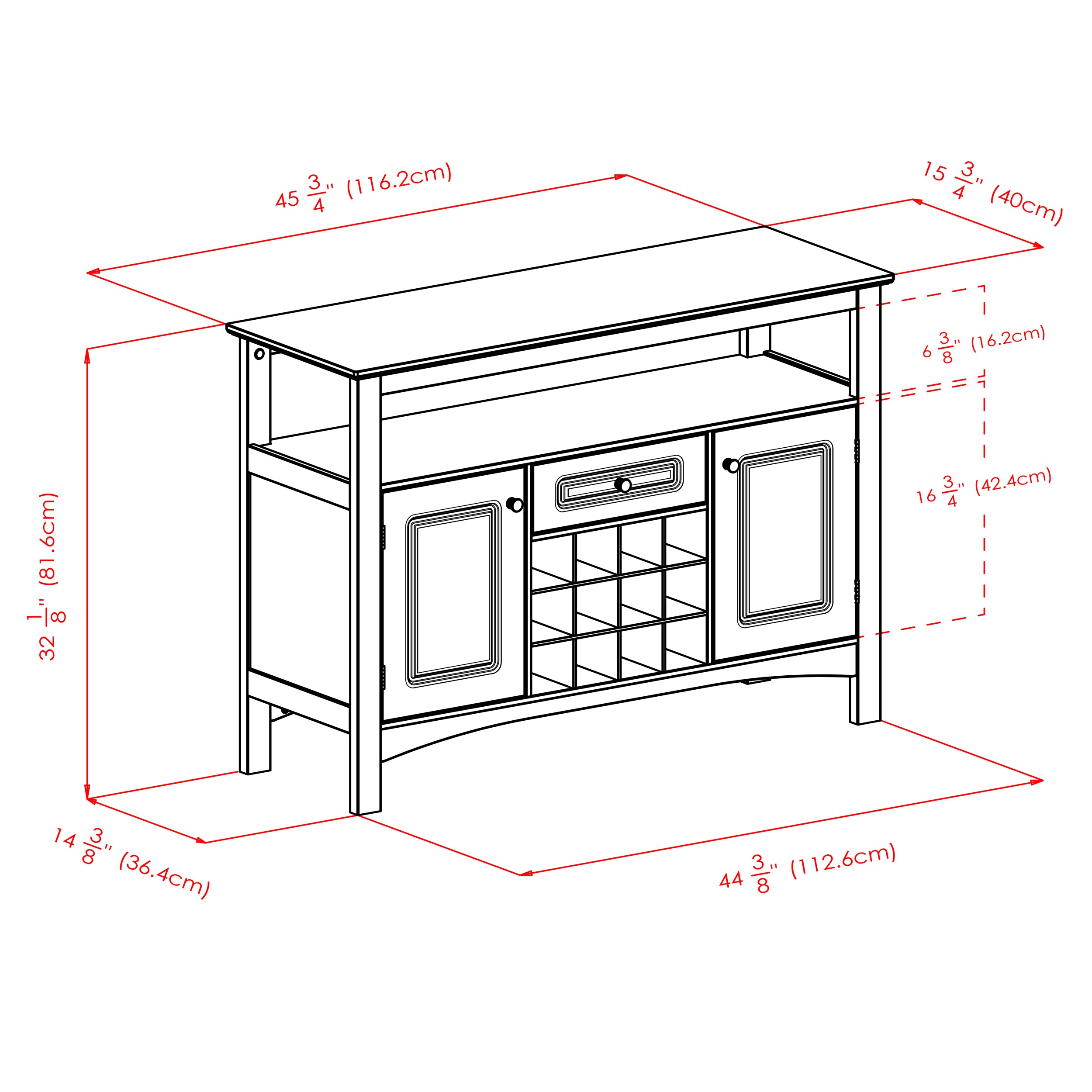 Jasper Buffet Cabinet, Black