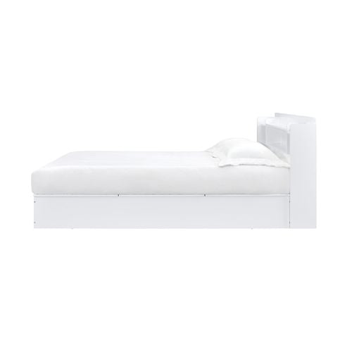 Tahoe Perse Queen Bed in White – Sleek Storage Bed for Modern Bedrooms