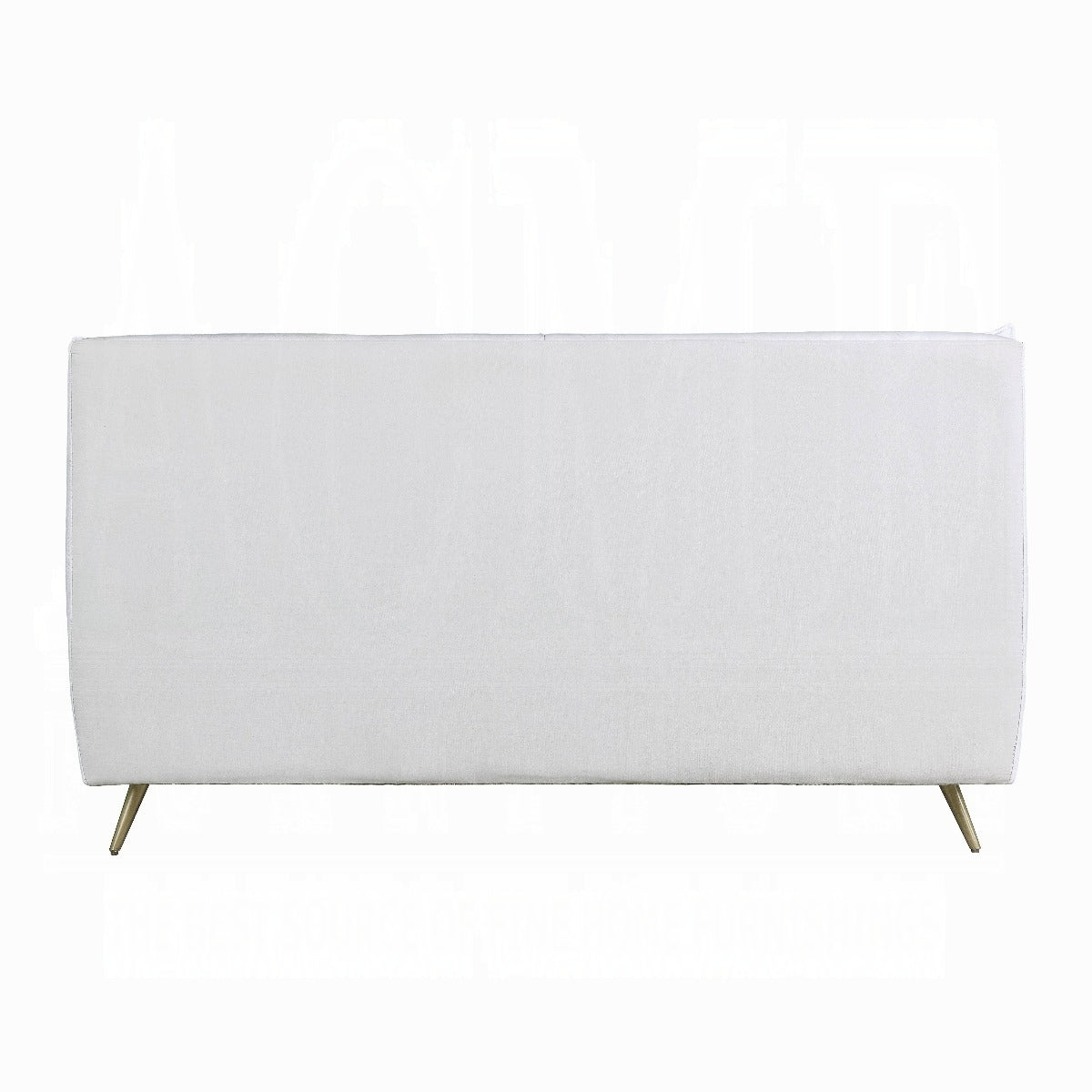 Asus Doris Eastern King Vintage White Leather Bed – Luxury Padded