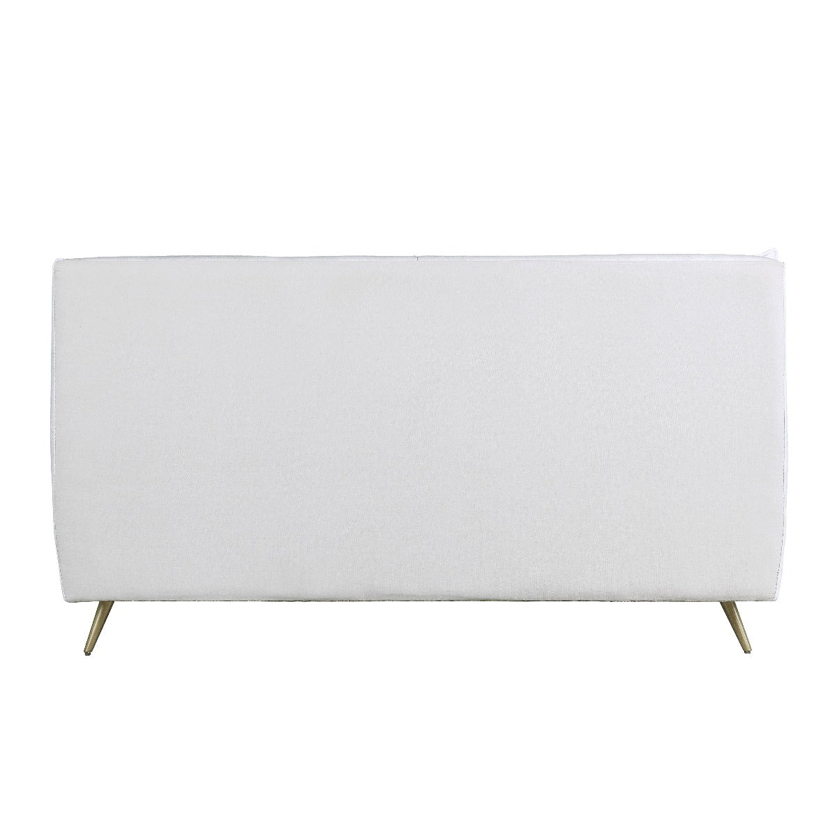 Asus Doris Eastern King Vintage White Leather Bed – Padded