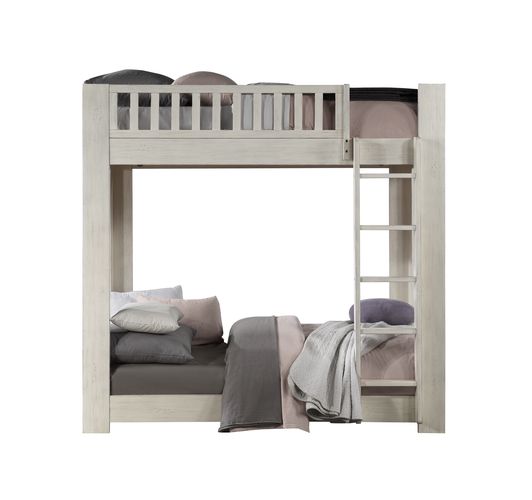 Cedro Bunk Bed (T/T), Weathered White Finish