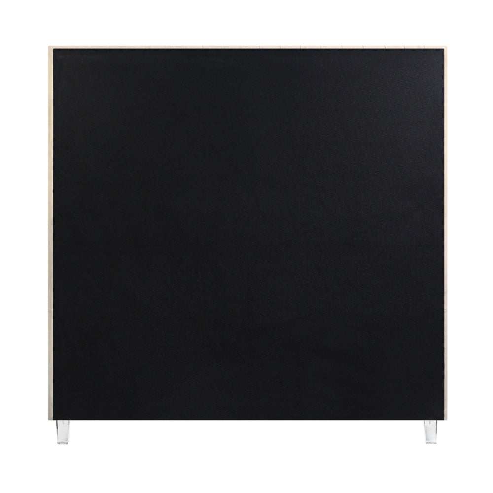 Prism Edzia Collection Queen Bed in Beige Velvet Modern Tufted Upholstered Design