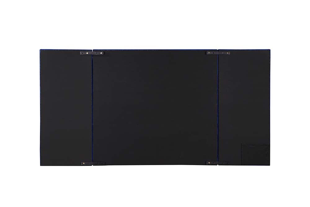 Lana Damazy Collection Queen Upholstered Bed in Gray Fabric Button Tufted, Padded Design