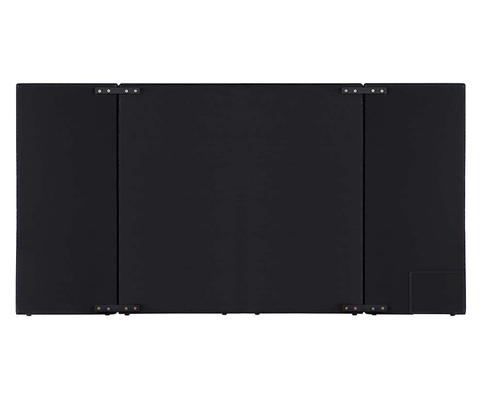 Damazy Queen Bed, Black Velvet